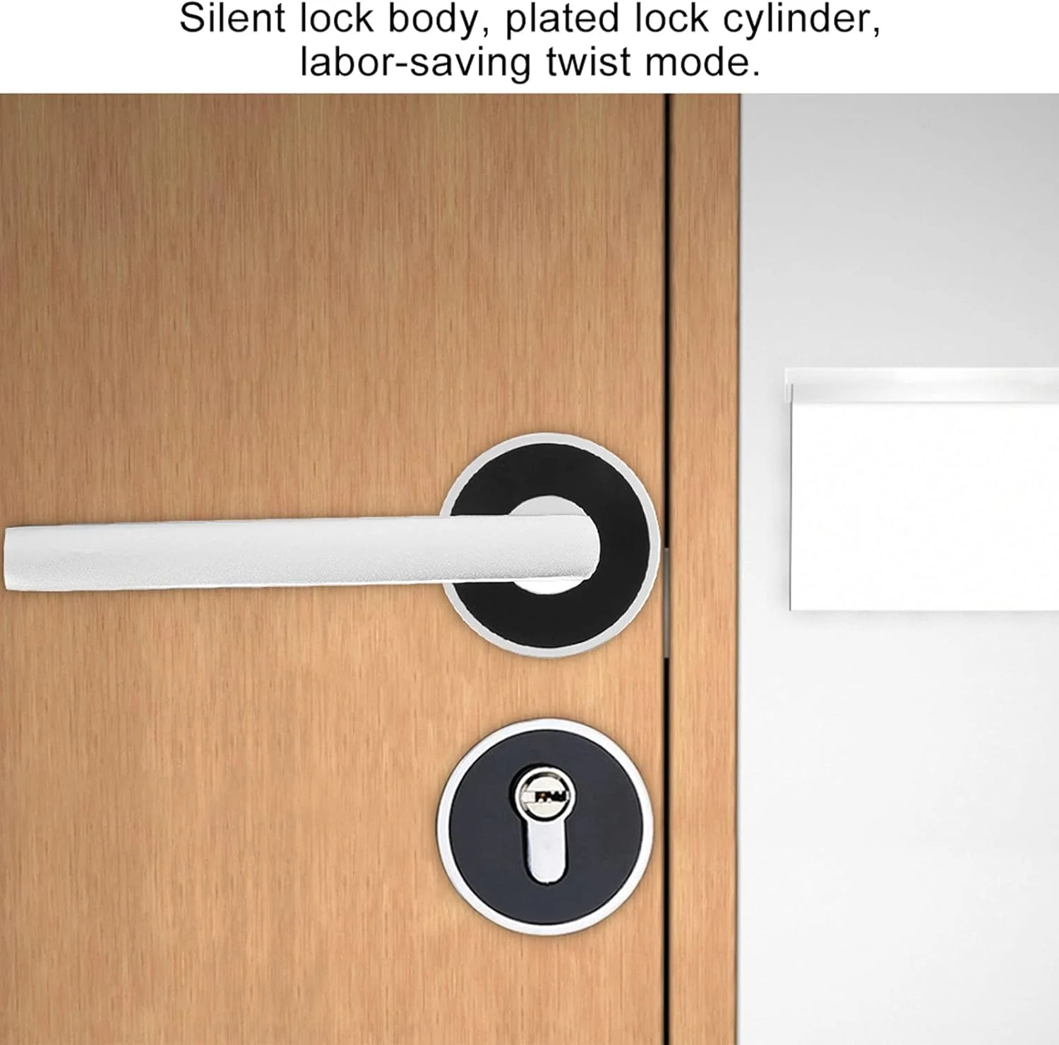 دستگیره درب قفل درب چوبی به سبک اروپایی آلومینیوم فضایی ضد زنگ ضد سرقت دستگیره درب بی صدا برای اتاق خواب حمام