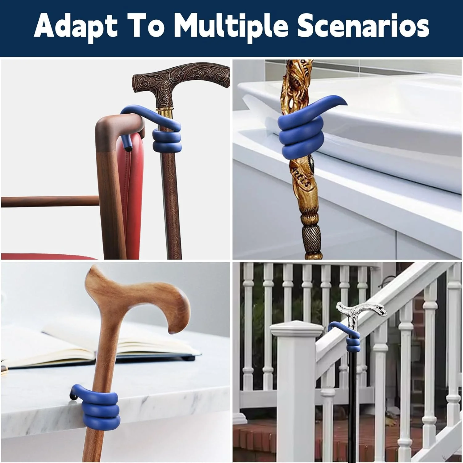 نگهدارنده عصا پیاده روی 3 عددی فوم EVA، گیره عصا ضد لغزش چند منظوره، نگهدارنده عصای قابل تنظیم 16.9 اینچی برای اسکوتر حرکتی نگهدارنده عصا پیاده روی 3 عددی فوم EVA، گیره عصا ضد لغزش چند منظوره، نگهدارنده عصای قابل تنظیم 16.9 اینچی برای اسکوتر حرکتی