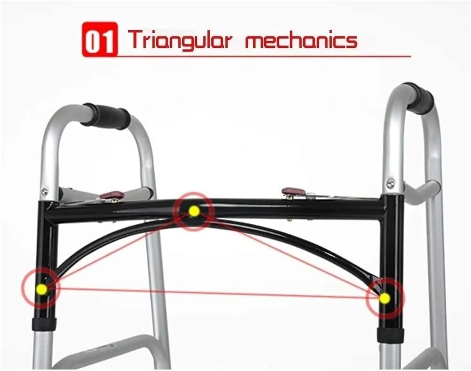 واکر تاشو آلومینیومی بزرگسالان با چرخ و ترمز دستی، مناسب سالمندان و افراد نیازمند توانبخشی (سایز A) واکر تاشو آلومینیومی بزرگسالان با چرخ و ترمز دستی، مناسب سالمندان و افراد نیازمند توانبخشی (سایز A)