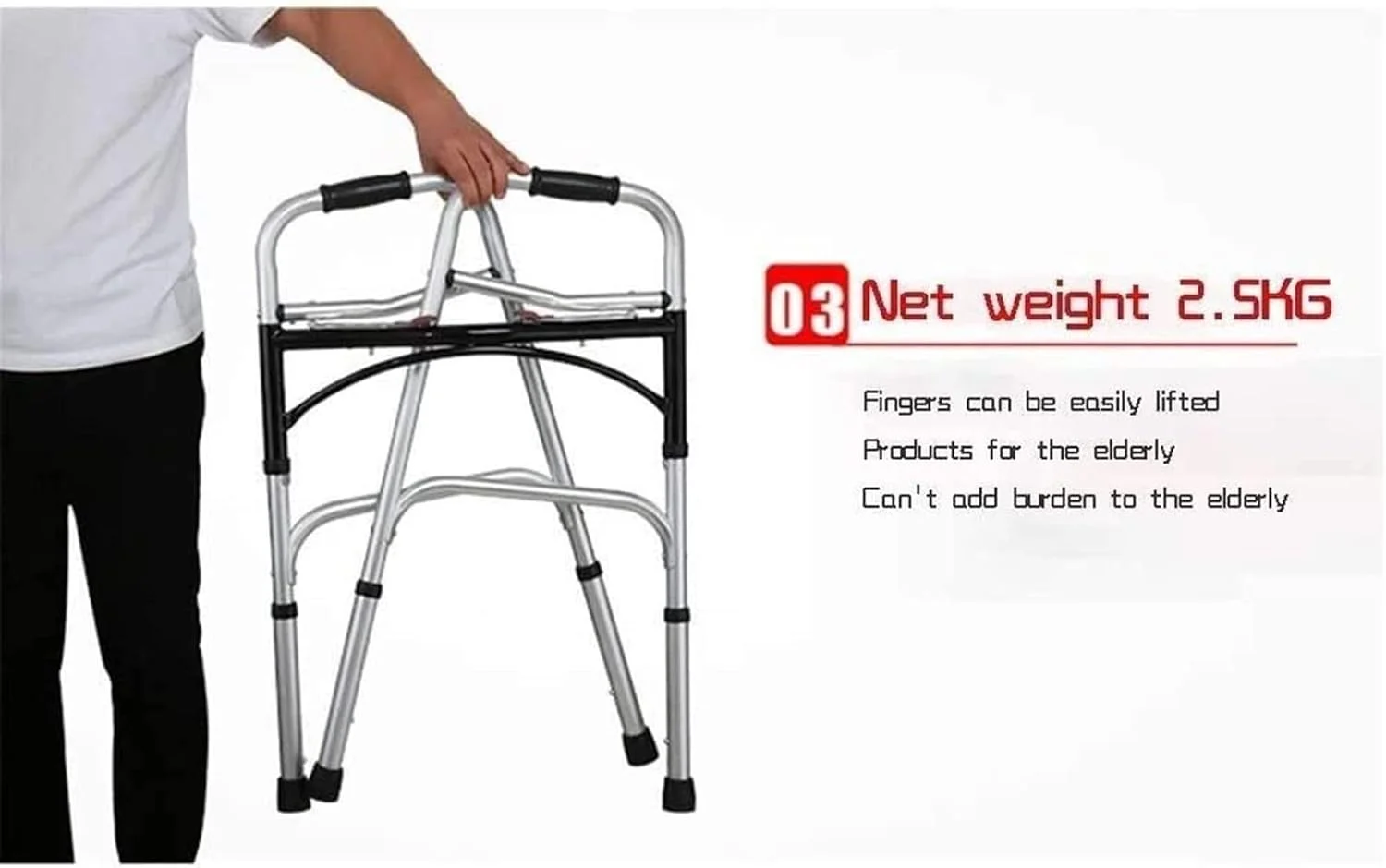 واکر تاشو آلومینیومی بزرگسالان با چرخ و ترمز دستی، مناسب سالمندان و افراد نیازمند توانبخشی (سایز A) واکر تاشو آلومینیومی بزرگسالان با چرخ و ترمز دستی، مناسب سالمندان و افراد نیازمند توانبخشی (سایز A)