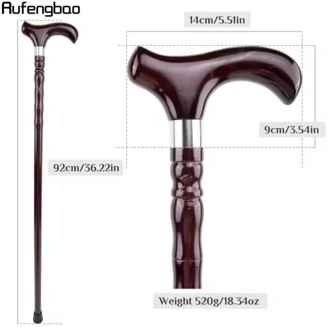 عصای پیاده روی چوبی قهوه ای برای مردان، زنان و سالمندان عصای پیاده روی چوبی قهوه ای برای مردان، زنان و سالمندان