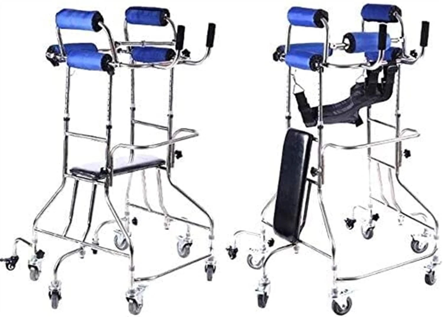 واکر چارچوب پیاده روی داخلی بزرگسال با چرخ، تاشو، با قابلیت تنظیم ارتفاع و عرض، با پشتیبانی دوگانه زیر بغل و عملکرد ترمز، واکر بزرگسال 8 چرخ واکر چارچوب پیاده روی داخلی بزرگسال با چرخ، تاشو، با قابلیت تنظیم ارتفاع و عرض، با پشتیبانی دوگانه زیر بغل و عملکرد ترمز، واکر بزرگسال 8 چرخ