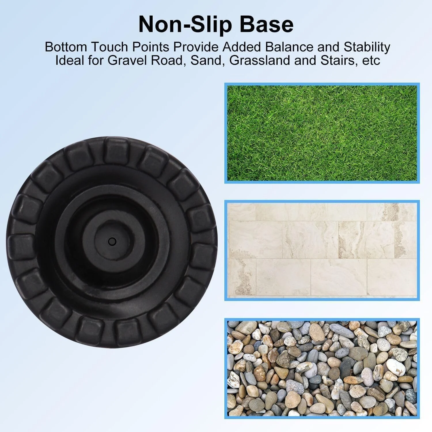 4 عدد سر عصا برای عصای پیاده روی استاندارد با قطر 19 میلی متر، لوازم جانبی عصای تاشو، مشکی 4 عدد سر عصا برای عصای پیاده روی استاندارد با قطر 19 میلی متر، لوازم جانبی عصای تاشو، مشکی