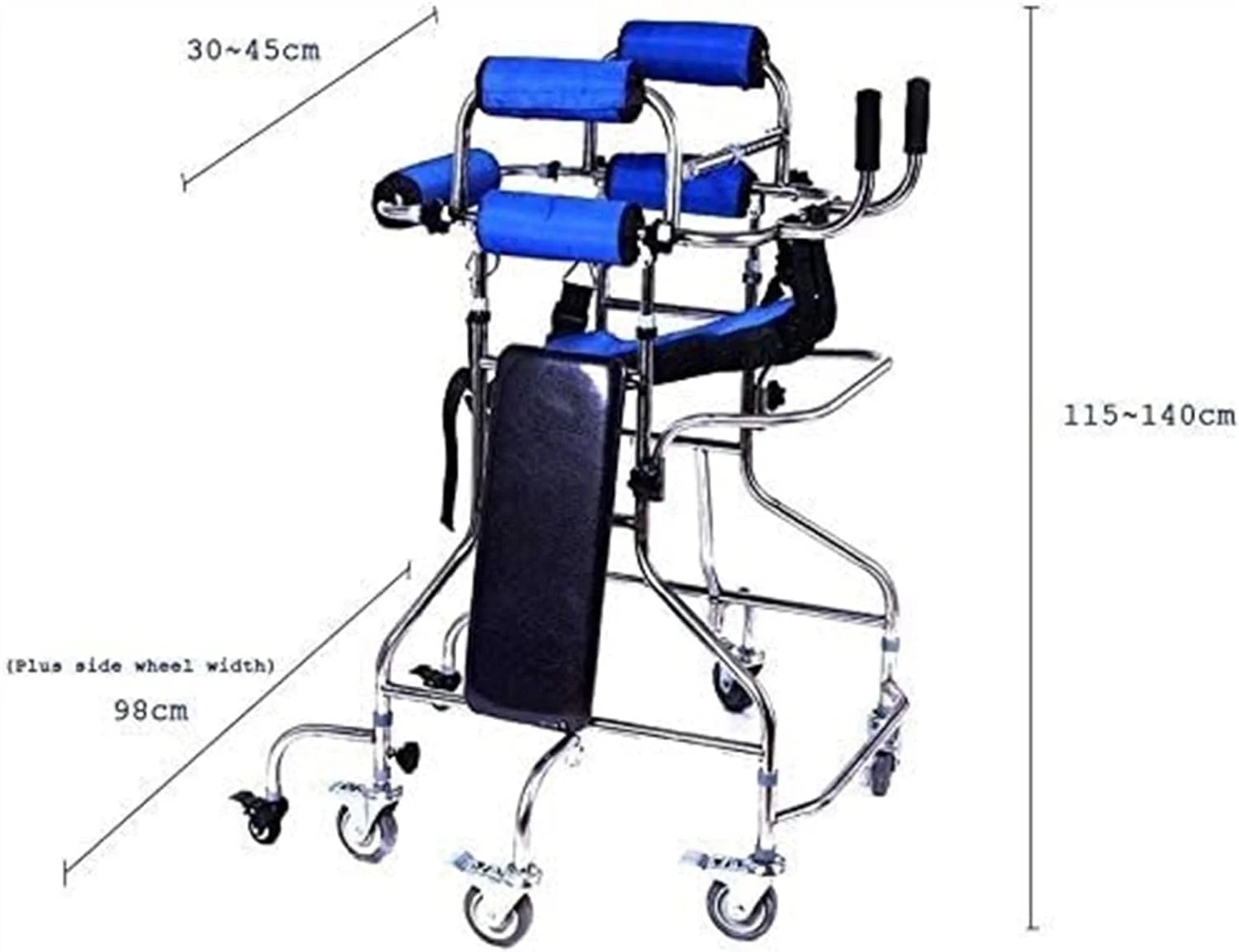 واکر چارچوب پیاده روی داخلی بزرگسال با چرخ، تاشو، با قابلیت تنظیم ارتفاع و عرض، با پشتیبانی دوگانه زیر بغل و عملکرد ترمز، واکر بزرگسال 8 چرخ واکر چارچوب پیاده روی داخلی بزرگسال با چرخ، تاشو، با قابلیت تنظیم ارتفاع و عرض، با پشتیبانی دوگانه زیر بغل و عملکرد ترمز، واکر بزرگسال 8 چرخ