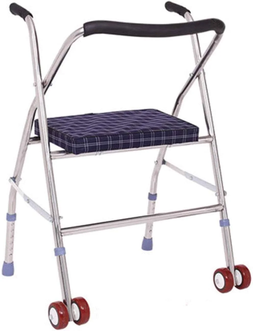 واکر، چارچوب پیاده روی تاشو سبک وزن استیل ضد زنگ با چرخ و صندلی، رولیتور واکر یک سورپرایز کوچک واکر، چارچوب پیاده روی تاشو سبک وزن استیل ضد زنگ با چرخ و صندلی، رولیتور واکر یک سورپرایز کوچک