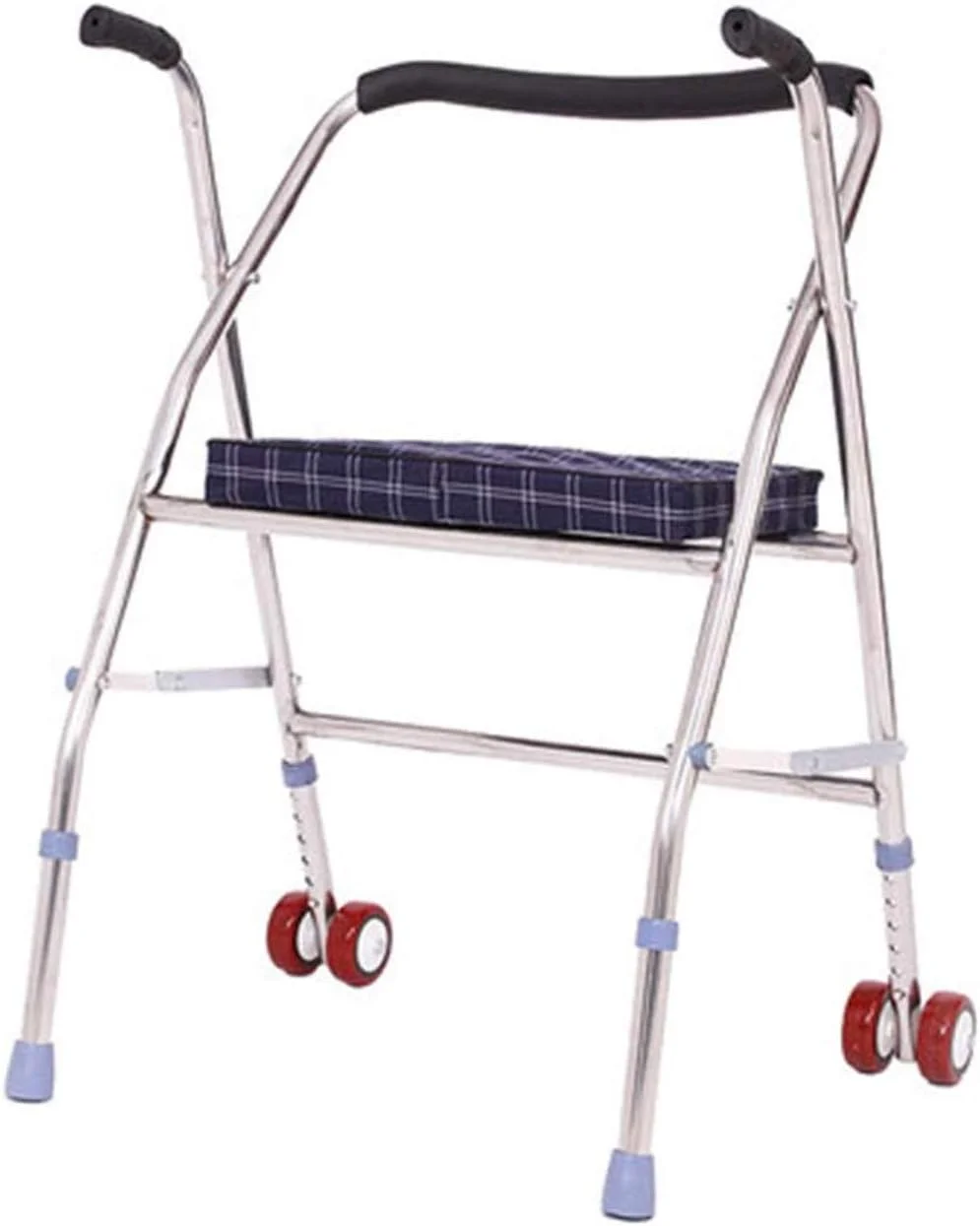 واکر، چارچوب پیاده روی تاشو سبک وزن استیل ضد زنگ با چرخ و صندلی، رولیتور واکر یک سورپرایز کوچک واکر، چارچوب پیاده روی تاشو سبک وزن استیل ضد زنگ با چرخ و صندلی، رولیتور واکر یک سورپرایز کوچک