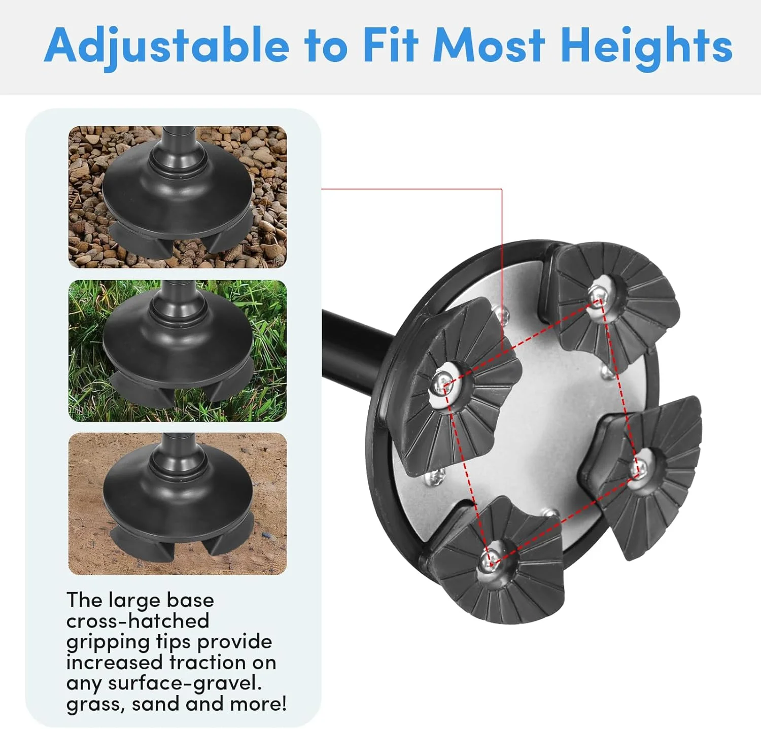 عصای پیاده روی برای آقایان و بانوان با آلارم، چراغ LED و دسته تاشو، تاشو، قابل تنظیم، سبک وزن، عصای خودایستای رایگان برای سالمندان و بزرگسالان عصای پیاده روی برای آقایان و بانوان با آلارم، چراغ LED و دسته تاشو، تاشو، قابل تنظیم، سبک وزن، عصای خودایستای رایگان برای سالمندان و بزرگسالان