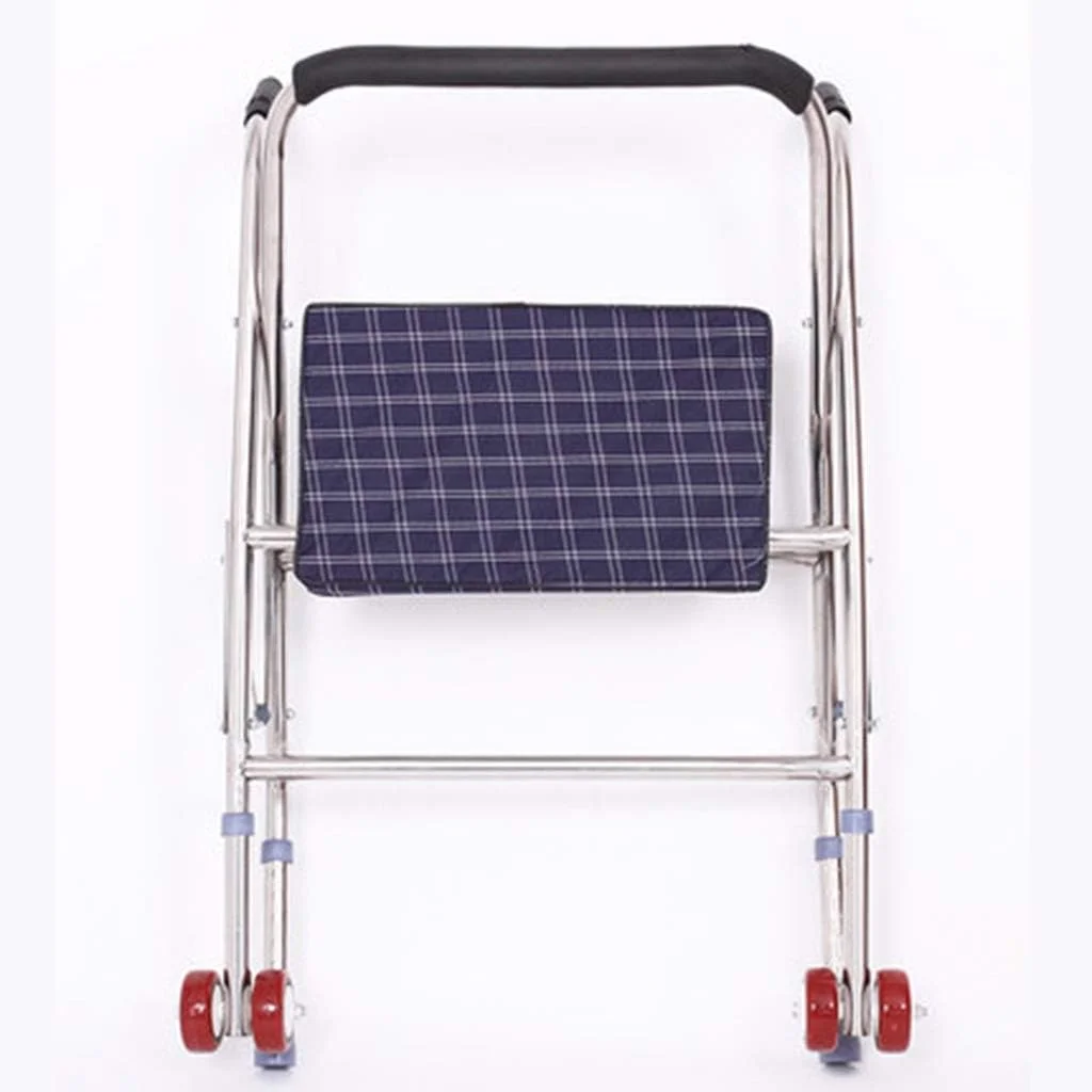 واکر، چارچوب پیاده روی تاشو سبک وزن استیل ضد زنگ با چرخ و صندلی، رولیتور واکر یک سورپرایز کوچک واکر، چارچوب پیاده روی تاشو سبک وزن استیل ضد زنگ با چرخ و صندلی، رولیتور واکر یک سورپرایز کوچک