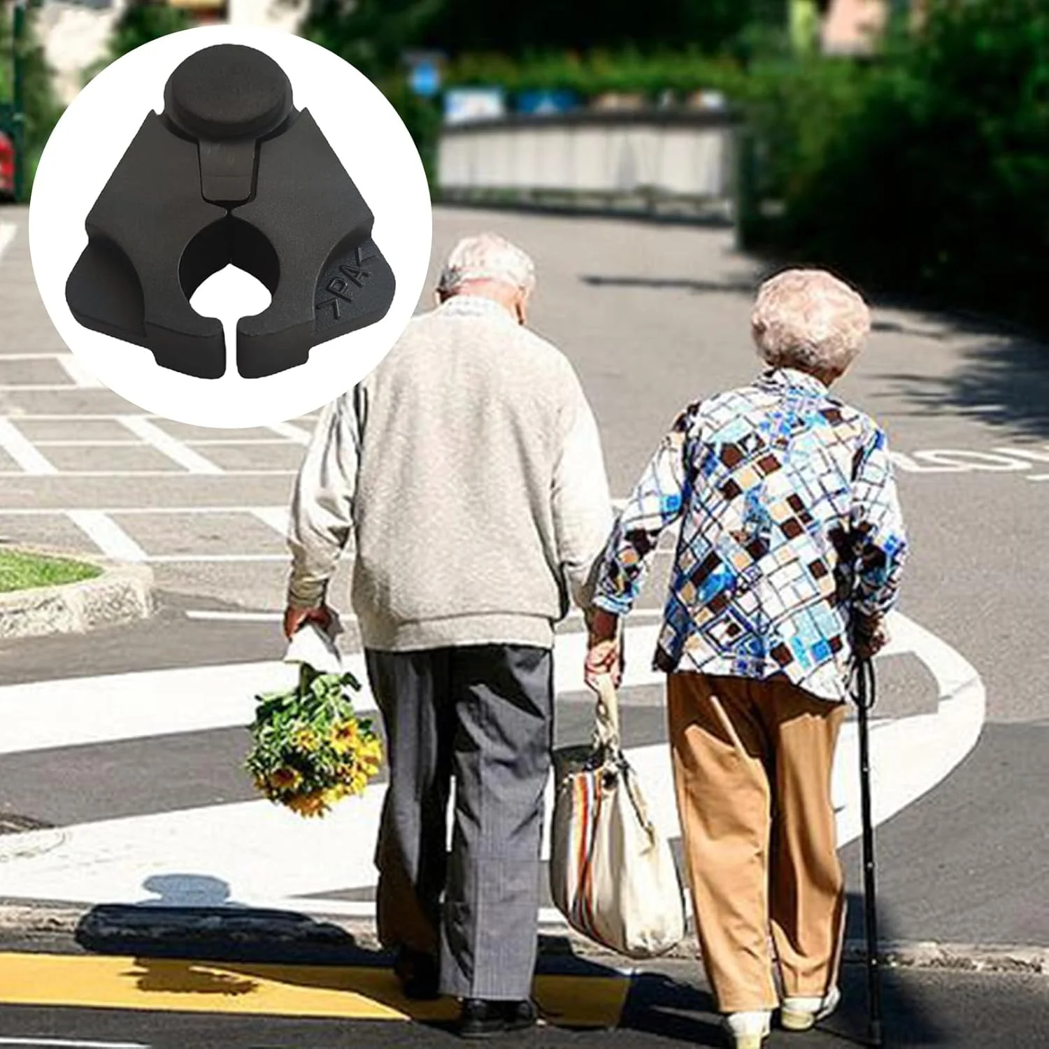 بسته 2 عددی نگهدارنده عصا، چوب دستی، نگهدارنده زیر بغل، نگهدارنده عصا برای میز، نگهدارنده میزی برای چوب دستی برای نگهداری و برداشتن راحت عصا، لوازم جانبی عصا