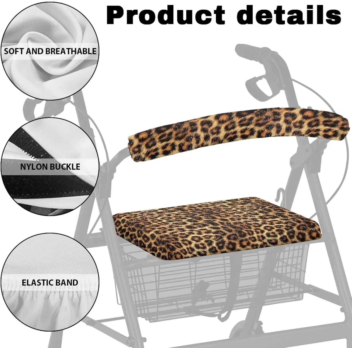 روکش گرد و غبار یوریسانیگو برای رولیتور واکر با طرح پلنگی، روکش های جهانی صندلی و پشتی رولیتور واکر، قابل شستشو در ماشین لباسشویی، لوازم جانبی تزئینی رولیتور روکش گرد و غبار یوریسانیگو برای رولیتور واکر با طرح پلنگی، روکش های جهانی صندلی و پشتی رولیتور واکر، قابل شستشو در ماشین لباسشویی، لوازم جانبی تزئینی رولیتور