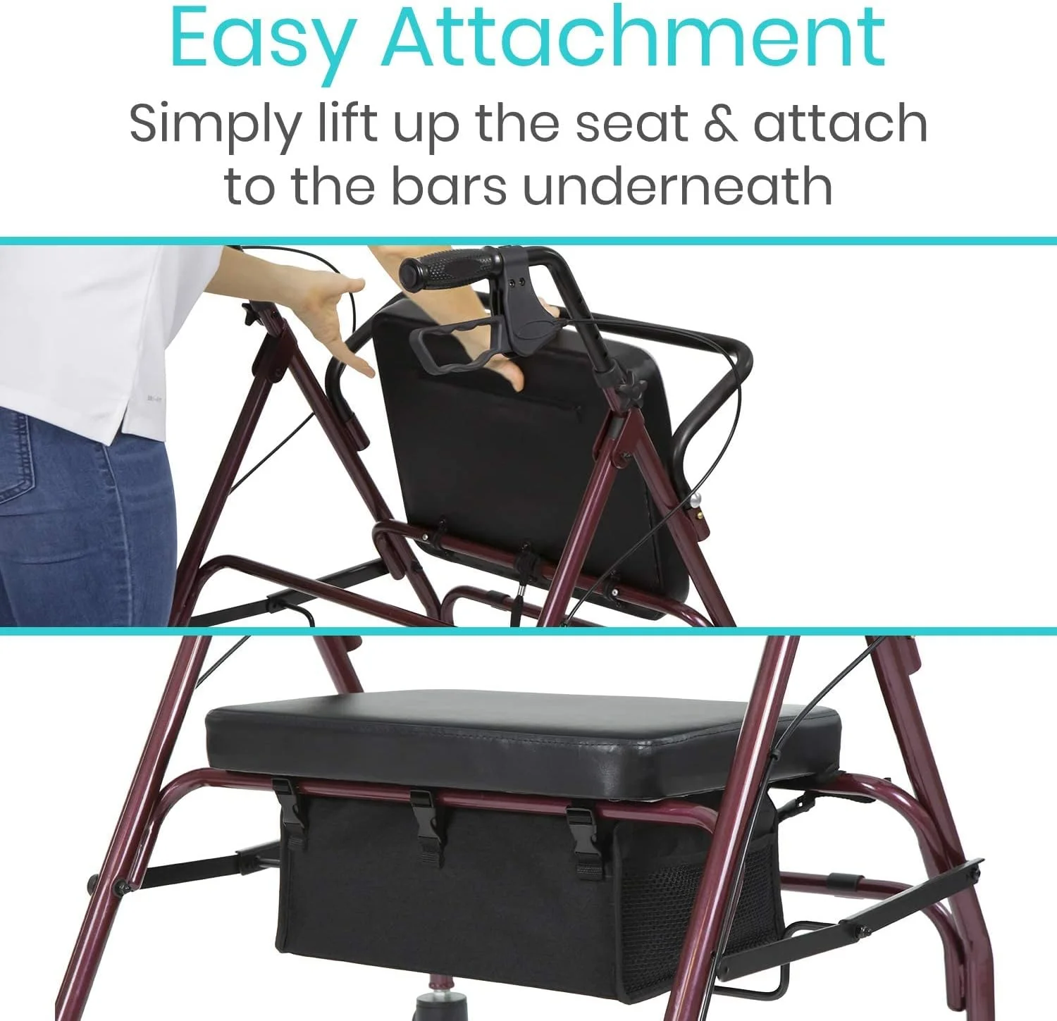 کیف صندلی رولیتور Vive - لوازم جانبی کیف حمل ویلچر - سازمان دهنده پارچه ای زیر صندلی - کیف بزرگ قابل تنظیم برای حمل وسایل - سبد قابل استفاده مجدد برای زنان، مردان، سالمندان کیف صندلی رولیتور Vive - لوازم جانبی کیف حمل ویلچر - سازمان دهنده پارچه ای زیر صندلی - کیف بزرگ قابل تنظیم برای حمل وسایل - سبد قابل استفاده مجدد برای زنان، مردان، سالمندان
