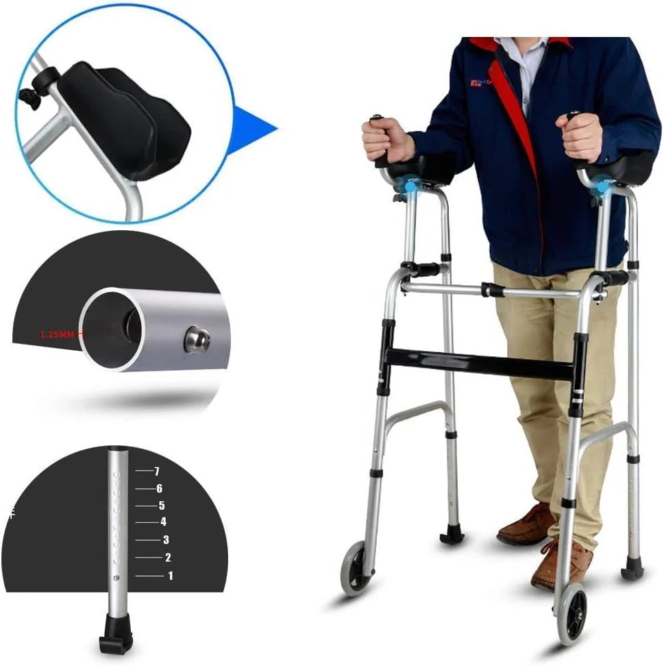 واکر، واکرهای استاندارد پیاده روی 4 چرخ با چرخ، صندلی و کیف - واکر رولیتور تاشو برای سالمندان - وسایل کمک حرکتی آلومینیومی سبک وزن تا 200 کیلوگرم واکر، واکرهای استاندارد پیاده روی 4 چرخ با چرخ، صندلی و کیف - واکر رولیتور تاشو برای سالمندان - وسایل کمک حرکتی آلومینیومی سبک وزن تا 200 کیلوگرم