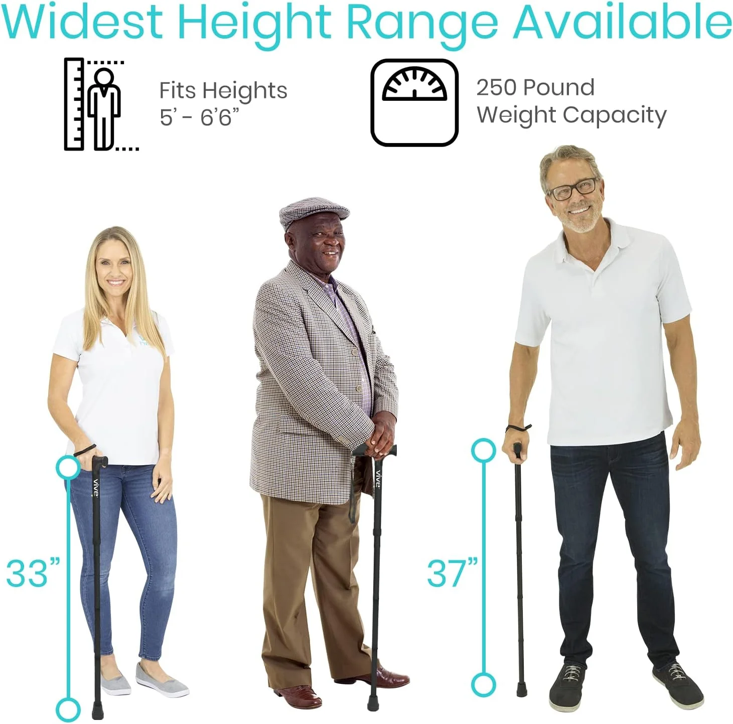 عصای تاشو Vive، عصای پیادهروی تاشو، سبک وزن، قابل تنظیم، قابل حمل، عصای دستی برای تعادل و کمک به حرکت، دستههای شیک و راحت عصای تاشو Vive، عصای پیادهروی تاشو، سبک وزن، قابل تنظیم، قابل حمل، عصای دستی برای تعادل و کمک به حرکت، دستههای شیک و راحت