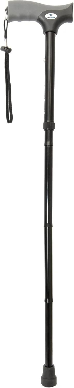 عصای تاشو طبی Vaunn Medical Easy Grip™ با قابلیت تنظیم ارتفاع به همراه بند/کیف - جمع و جور، قابل حمل و دستیار پیاده روی ایمن - دسته ضد لغزش - مناسب برای مردان، زنان، سالمندان، معلولان و زنان باردار عصای تاشو طبی Vaunn Medical Easy Grip™ با قابلیت تنظیم ارتفاع به همراه بند/کیف - جمع و جور، قابل حمل و دستیار پیاده روی ایمن - دسته ضد لغزش - مناسب برای مردان، زنان، سالمندان، معلولان و زنان باردار