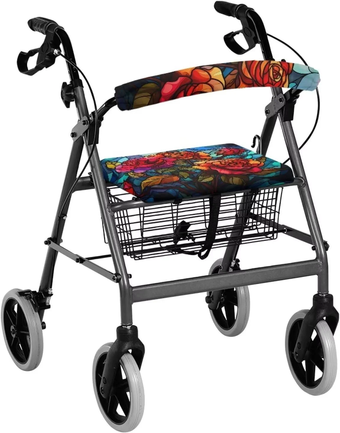 لوازم جانبی رولیتور طرح رز Vanideaoty، روکش های نرم و تنفسی برای نشیمنگاه و پشتی رولیتور، مناسب برای پارک ها، روکش صندلی و پشتی رولیتور، نصب آسان لوازم جانبی رولیتور طرح رز Vanideaoty، روکش های نرم و تنفسی برای نشیمنگاه و پشتی رولیتور، مناسب برای پارک ها، روکش صندلی و پشتی رولیتور، نصب آسان