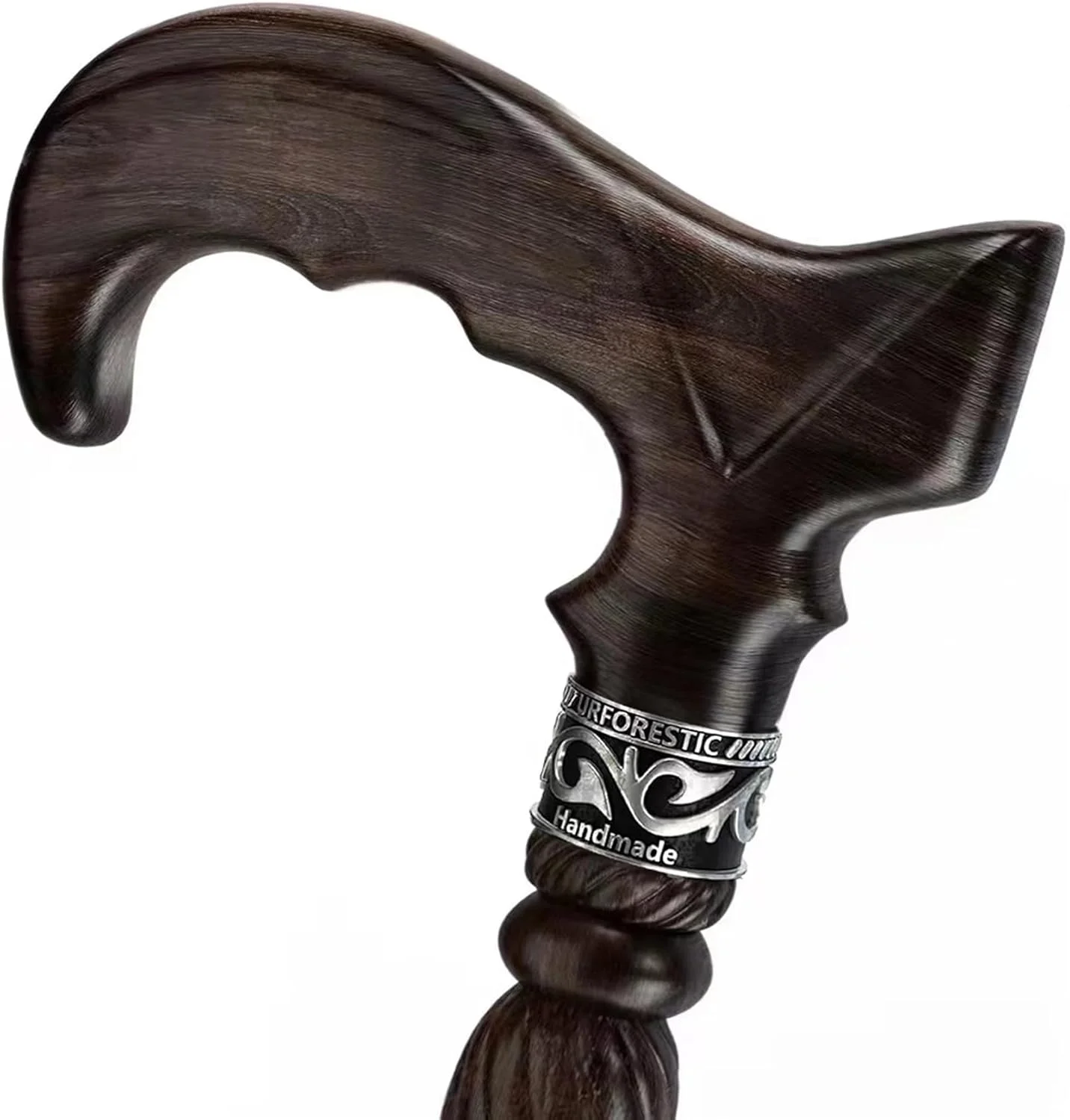 عصای پیاده روی چوبی دست ساز URFORESTIC، عصای چوبی محکم برای مردان و زنان، عصای پیاده روی ارگونومیک برای سالمندان، ارتفاع 36 اینچ (قهوه ای تیره) عصای پیاده روی چوبی دست ساز URFORESTIC، عصای چوبی محکم برای مردان و زنان، عصای پیاده روی ارگونومیک برای سالمندان، ارتفاع 36 اینچ (قهوه ای تیره)