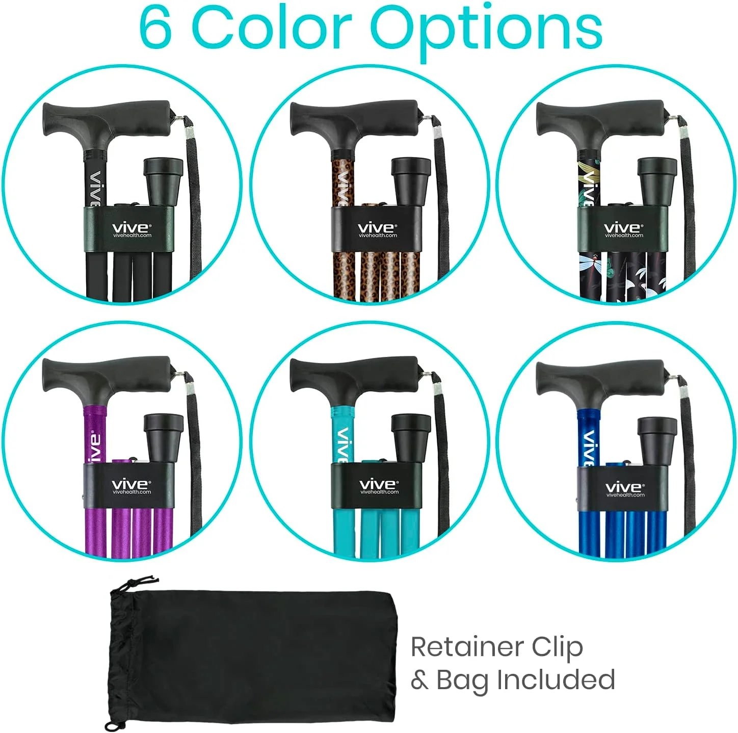 عصای تاشو Vive، عصای پیادهروی تاشو، سبک وزن، قابل تنظیم، قابل حمل، عصای دستی برای تعادل و کمک به حرکت، دستههای شیک و راحت عصای تاشو Vive، عصای پیادهروی تاشو، سبک وزن، قابل تنظیم، قابل حمل، عصای دستی برای تعادل و کمک به حرکت، دستههای شیک و راحت