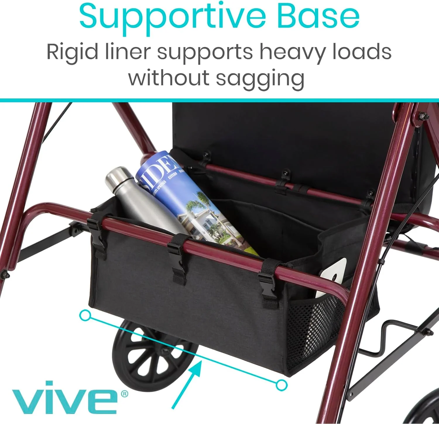 کیف صندلی رولیتور Vive - لوازم جانبی کیف حمل ویلچر - سازمان دهنده پارچه ای زیر صندلی - کیف بزرگ قابل تنظیم برای حمل وسایل - سبد قابل استفاده مجدد برای زنان، مردان، سالمندان کیف صندلی رولیتور Vive - لوازم جانبی کیف حمل ویلچر - سازمان دهنده پارچه ای زیر صندلی - کیف بزرگ قابل تنظیم برای حمل وسایل - سبد قابل استفاده مجدد برای زنان، مردان، سالمندان
