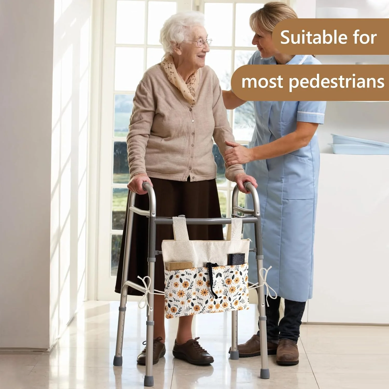 کیف واکر یونیورسال، سبد واکر کاربردی با جا لیوانی برای سالمندان، کیف دسترسی جانبی واکر، کیف لوازم جانبی واکر مناسب برای واکر تاشو، ویلچر، کالسکه، واکر رولیتور کیف واکر یونیورسال، سبد واکر کاربردی با جا لیوانی برای سالمندان، کیف دسترسی جانبی واکر، کیف لوازم جانبی واکر مناسب برای واکر تاشو، ویلچر، کالسکه، واکر رولیتور