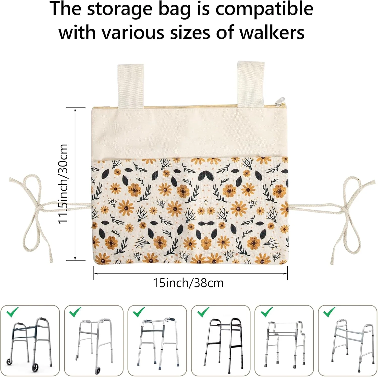 کیف واکر یونیورسال، سبد واکر کاربردی با جا لیوانی برای سالمندان، کیف دسترسی جانبی واکر، کیف لوازم جانبی واکر مناسب برای واکر تاشو، ویلچر، کالسکه، واکر رولیتور کیف واکر یونیورسال، سبد واکر کاربردی با جا لیوانی برای سالمندان، کیف دسترسی جانبی واکر، کیف لوازم جانبی واکر مناسب برای واکر تاشو، ویلچر، کالسکه، واکر رولیتور