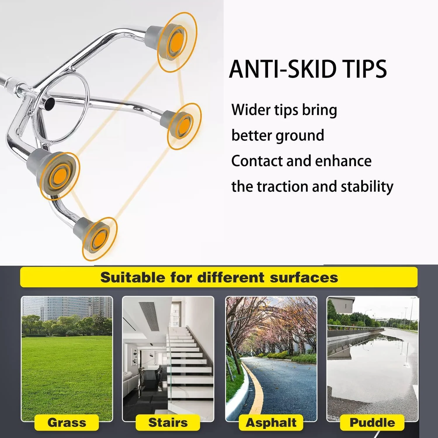 عصای پیاده روی U-HOOME برای آقایان و بانوان، عصای چهار پایه قابل تنظیم با پایه 4 شاخه برای ثبات بیشتر، عصای پیاده روی سبک وزن برای سالمندان و بزرگسالان، آسیب های زانو، بهبودی بعد از جراحی پا، تحرک عصای پیاده روی U-HOOME برای آقایان و بانوان، عصای چهار پایه قابل تنظیم با پایه 4 شاخه برای ثبات بیشتر، عصای پیاده روی سبک وزن برای سالمندان و بزرگسالان، آسیب های زانو، بهبودی بعد از جراحی پا، تحرک