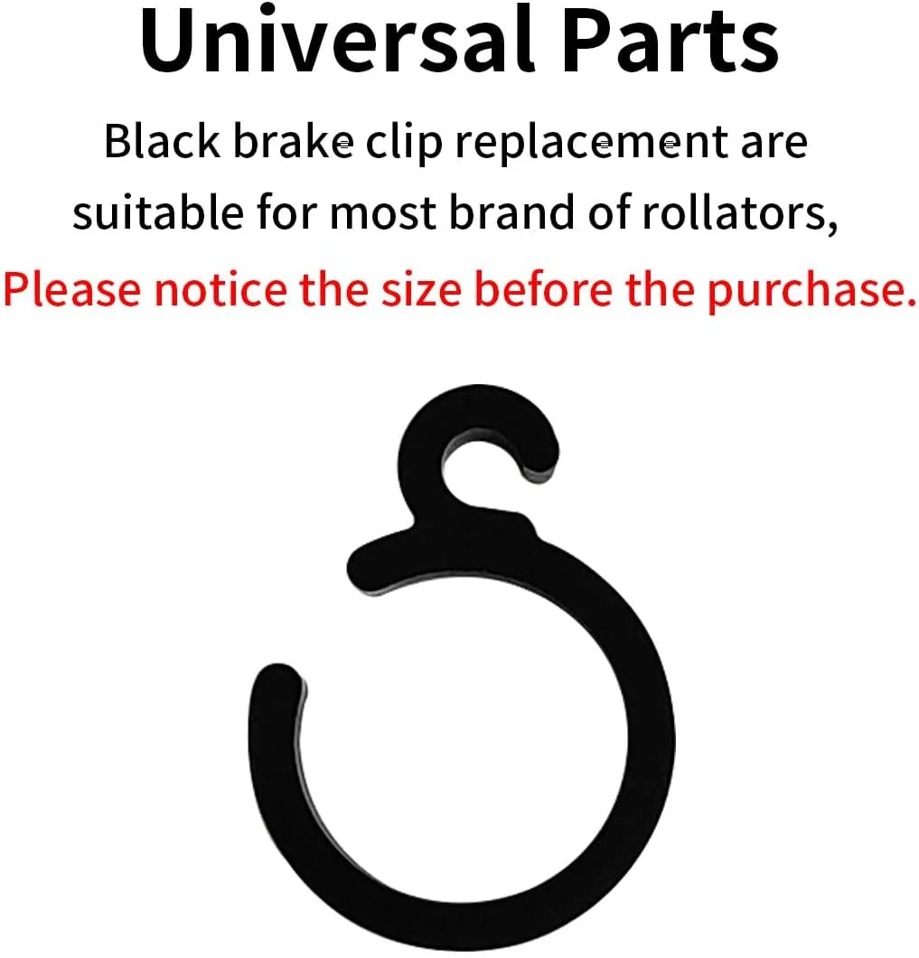 گیره ترمز جایگزین برای رولیتور، ویلچر، صندلی حمل و نقل، گیره ترمز برای واکر، نگهدارنده دسته ترمز برای رولیتور، گیره قفل ترمز، لوازم جانبی قطعات رولیتور (مشکی - 4 عدد) گیره ترمز جایگزین برای رولیتور، ویلچر، صندلی حمل و نقل، گیره ترمز برای واکر، نگهدارنده دسته ترمز برای رولیتور، گیره قفل ترمز، لوازم جانبی قطعات رولیتور (مشکی - 4 عدد)