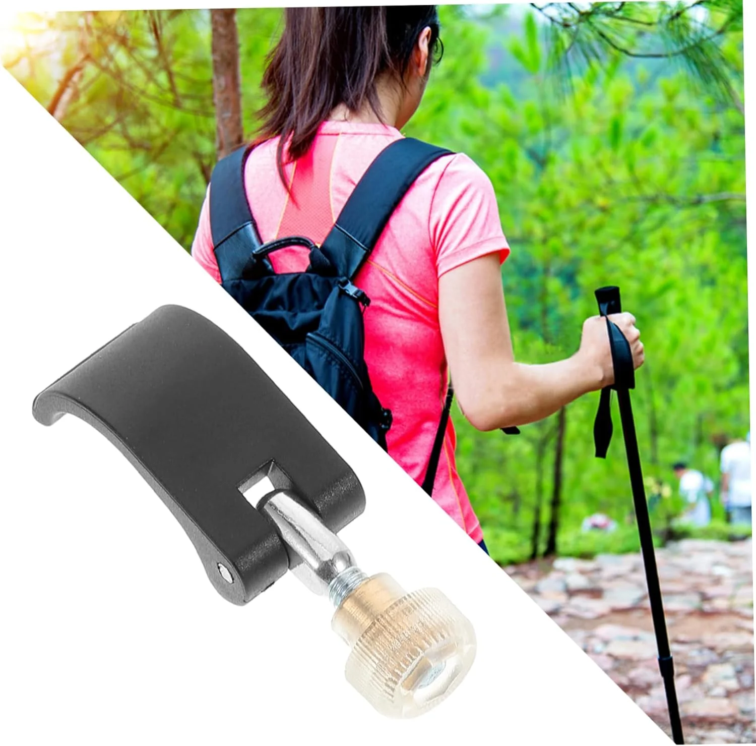 TOYANDONA 2 ست لوازم جانبی عصای پیاده روی قفل و سگک نایلونی برای عصاهای پیاده روی لوازم جانبی عصا با رهاسازی سریع برای میله های پیاده روی و میله های کوهنوردی مقاوم و کاربردی