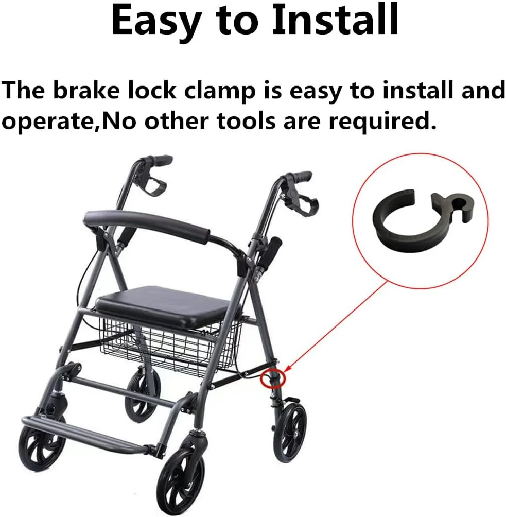 گیره ترمز جایگزین برای رولیتور، ویلچر، صندلی حمل و نقل، گیره ترمز برای واکر، نگهدارنده دسته ترمز برای رولیتور، گیره قفل ترمز، لوازم جانبی قطعات رولیتور (مشکی - 4 عدد) گیره ترمز جایگزین برای رولیتور، ویلچر، صندلی حمل و نقل، گیره ترمز برای واکر، نگهدارنده دسته ترمز برای رولیتور، گیره قفل ترمز، لوازم جانبی قطعات رولیتور (مشکی - 4 عدد)