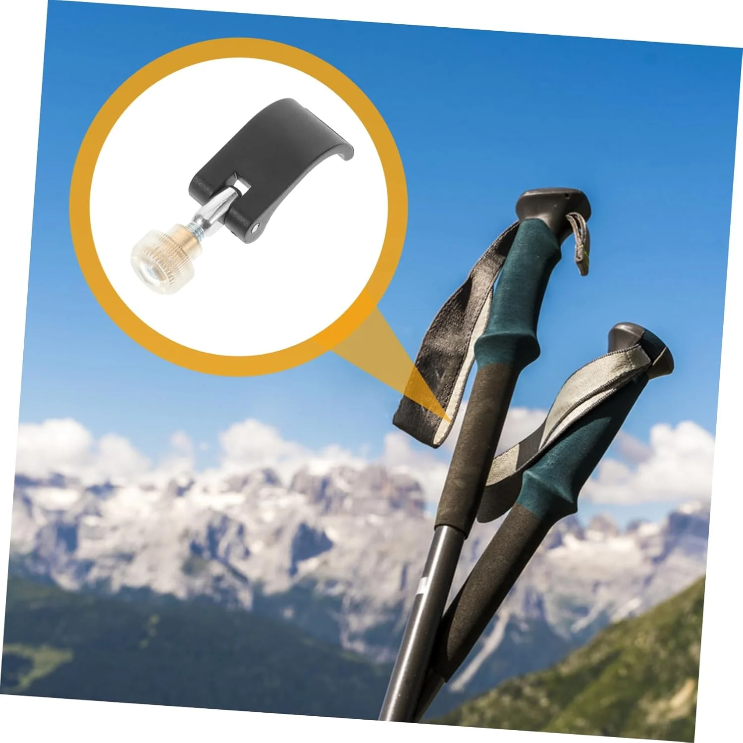 TOYANDONA 2 ست لوازم جانبی عصای پیاده روی قفل و سگک نایلونی برای عصاهای پیاده روی لوازم جانبی عصا با رهاسازی سریع برای میله های پیاده روی و میله های کوهنوردی مقاوم و کاربردی