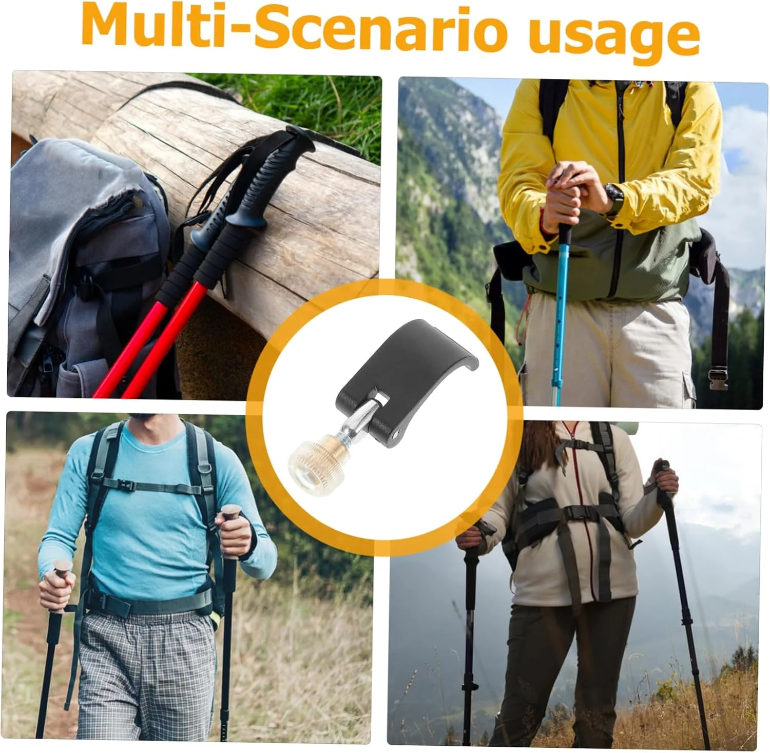 TOYANDONA 2 ست لوازم جانبی عصای پیاده روی قفل و سگک نایلونی برای عصاهای پیاده روی لوازم جانبی عصا با رهاسازی سریع برای میله های پیاده روی و میله های کوهنوردی مقاوم و کاربردی