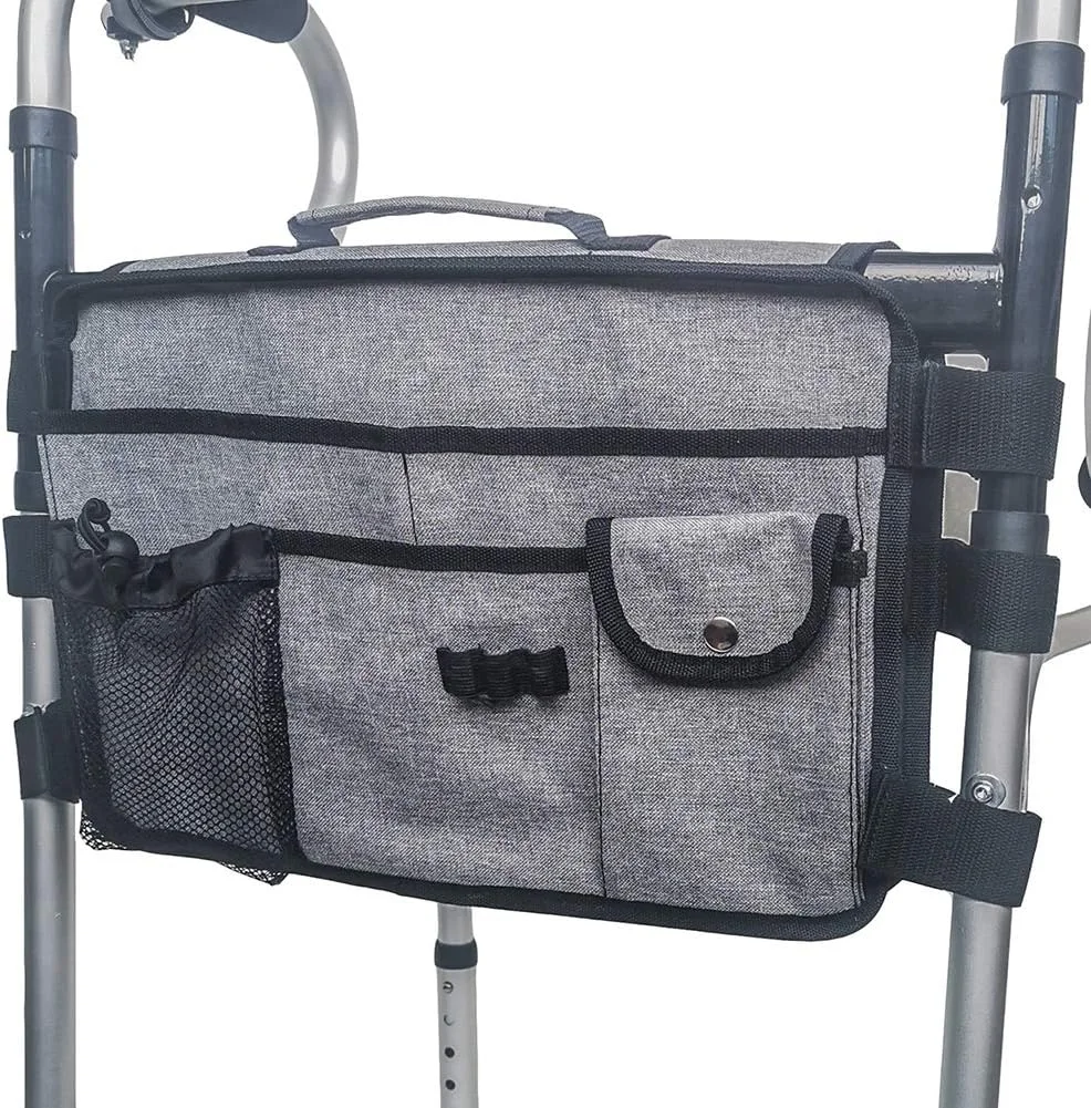 کیف واکر یونیورسال، کیف نگهداری چند منظوره قابل تنظیم واکر، سازمان دهنده نایلونی، کیف لوازم جانبی واکر برای هر مدل رولیتور و ویلچر