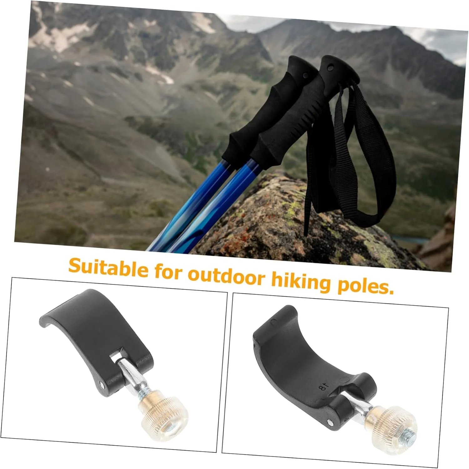 TOYANDONA 2 ست لوازم جانبی عصای پیاده روی قفل و سگک نایلونی برای عصاهای پیاده روی لوازم جانبی عصا با رهاسازی سریع برای میله های پیاده روی و میله های کوهنوردی مقاوم و کاربردی