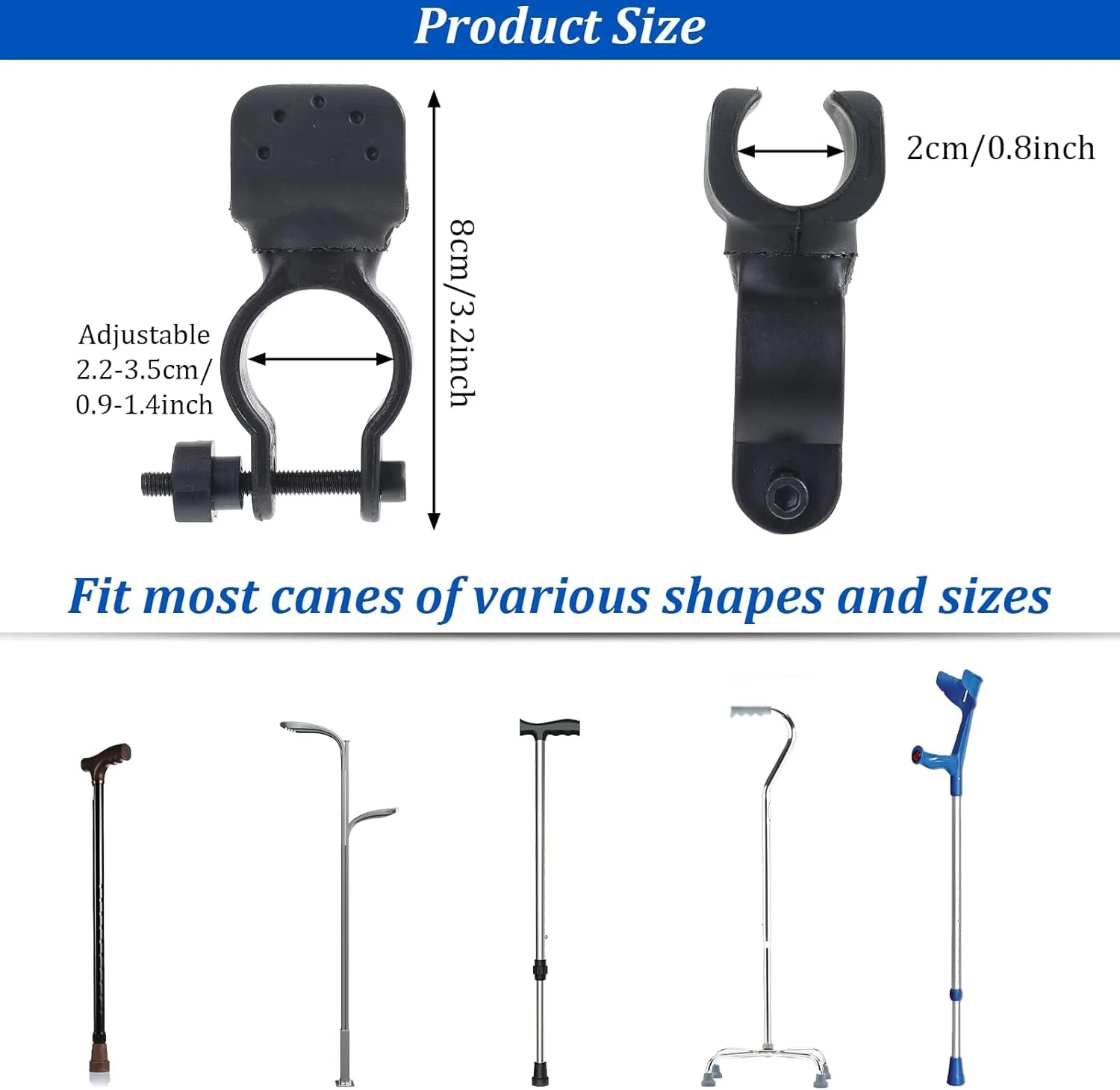 نگهدارنده عصا برای واکر، نگهدارنده عصای پیاده روی جهانی، لوازم جانبی دوچرخه، براکت عصای چرخشی برای ویلچر، رولیتور، اسکوترهای حرکتی، مناسب برای عصاهای پیاده روی، نصب آسان (2 عدد) نگهدارنده عصا برای واکر، نگهدارنده عصای پیاده روی جهانی، لوازم جانبی دوچرخه، براکت عصای چرخشی برای ویلچر، رولیتور، اسکوترهای حرکتی، مناسب برای عصاهای پیاده روی، نصب آسان (2 عدد)