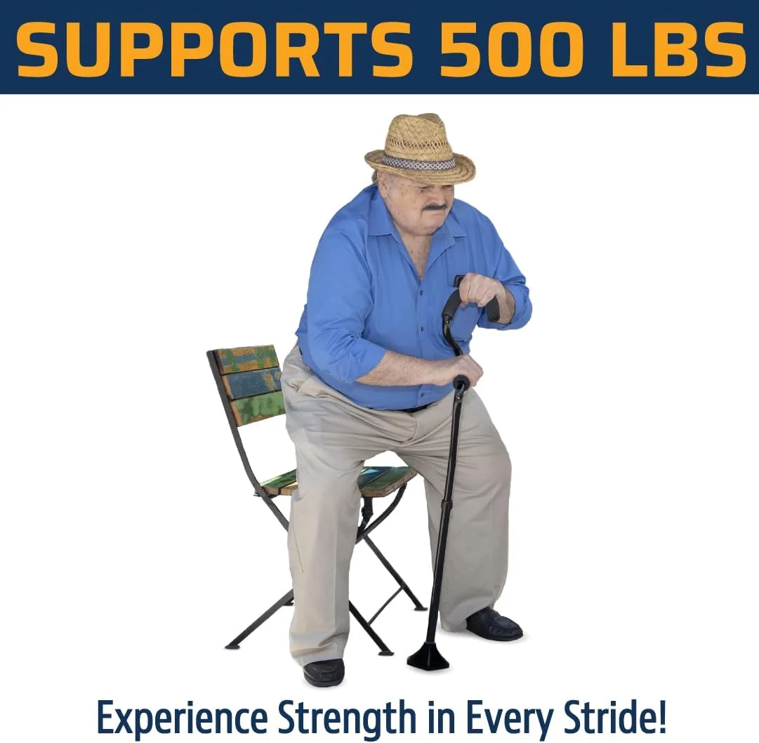 عصای راحتی StrongArm + عصای پیاده روی خودایستا، سبک و قابل تنظیم برای مردان و زنان + دسته ارگونومیک ساعد، مچ دست را تثبیت کرده و پشتیبانی و ثبات بیشتری را فراهم می کند عصای راحتی StrongArm + عصای پیاده روی خودایستا، سبک و قابل تنظیم برای مردان و زنان + دسته ارگونومیک ساعد، مچ دست را تثبیت کرده و پشتیبانی و ثبات بیشتری را فراهم می کند