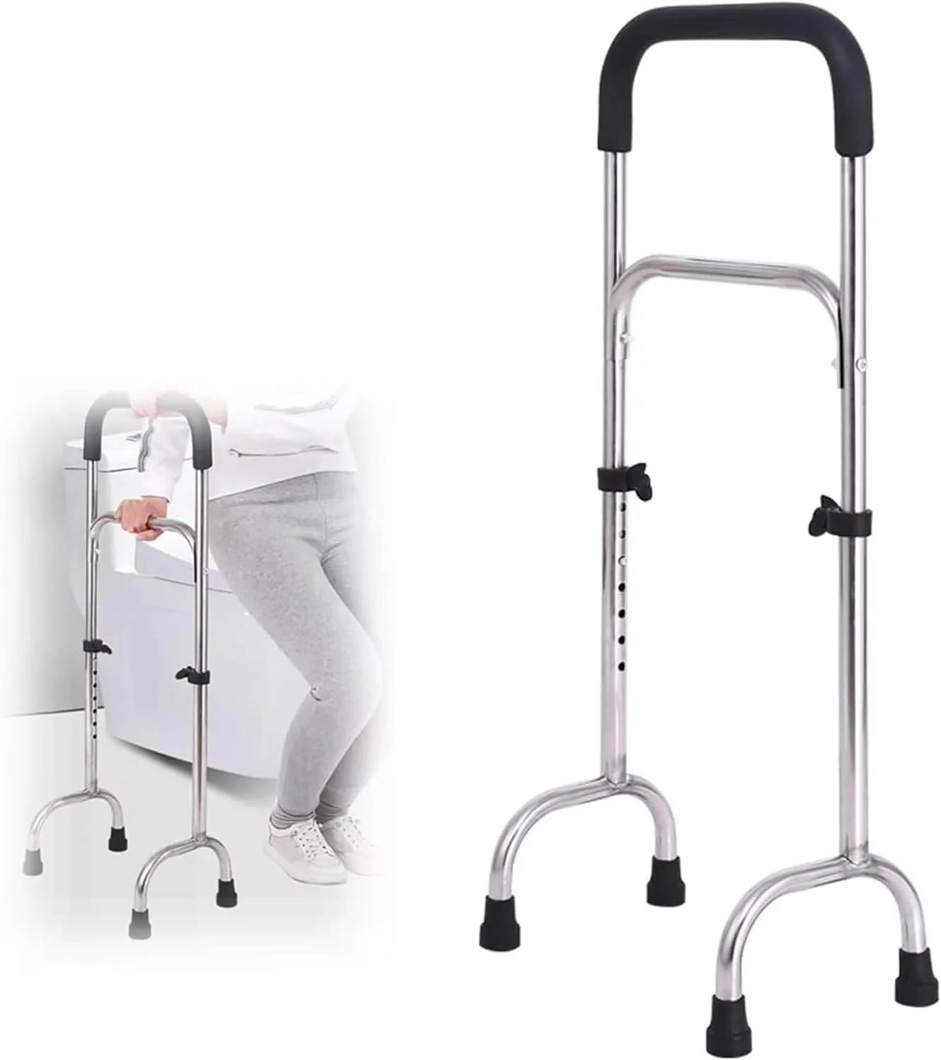 عصای چهارپایه سوبتا، عصای پیاده روی تتراپود قابل تنظیم با پایه پهن چهار پا، عصای استیل ضد زنگ سبک و پایدار، کمک حرکتی ایستاده عصای چهارپایه سوبتا، عصای پیاده روی تتراپود قابل تنظیم با پایه پهن چهار پا، عصای استیل ضد زنگ سبک و پایدار، کمک حرکتی ایستاده