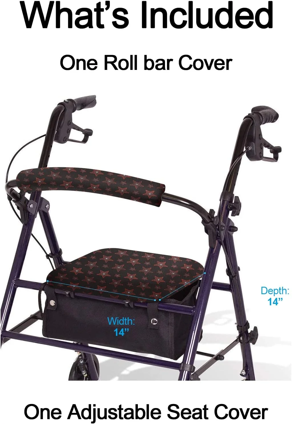 ست روکش صندلی و پشتی رولیتور SPRING SEAON با طرح های قابل تنظیم، لوازم جانبی پوشش رولبار برای رولیتور واکر ست روکش صندلی و پشتی رولیتور SPRING SEAON با طرح های قابل تنظیم، لوازم جانبی پوشش رولبار برای رولیتور واکر