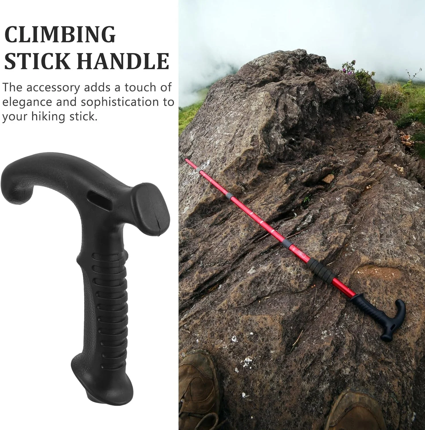 دستگیره مشکی عصا SOLUSTRE، لوازم جانبی عصای پیاده روی در فضای باز، دستگیره عصا برای مردان و زنان، دستگیره عصا، سر عصا پلاستیکی برای مردان دستگیره مشکی عصا SOLUSTRE، لوازم جانبی عصای پیاده روی در فضای باز، دستگیره عصا برای مردان و زنان، دستگیره عصا، سر عصا پلاستیکی برای مردان