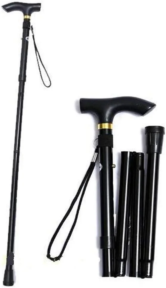 عصای پیاده روی قابل تنظیم SRUI، عصای تاشو، کمک عصای معلولین، میله های پیاده روی آلومینیومی، مشکی عصای پیاده روی قابل تنظیم SRUI، عصای تاشو، کمک عصای معلولین، میله های پیاده روی آلومینیومی، مشکی