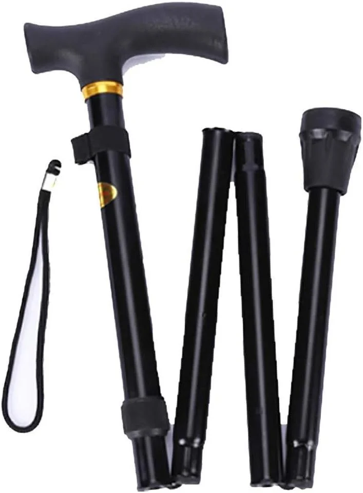 عصای پیاده روی قابل تنظیم SRUI، عصای تاشو، کمک عصای معلولین، میله های پیاده روی آلومینیومی، مشکی عصای پیاده روی قابل تنظیم SRUI، عصای تاشو، کمک عصای معلولین، میله های پیاده روی آلومینیومی، مشکی