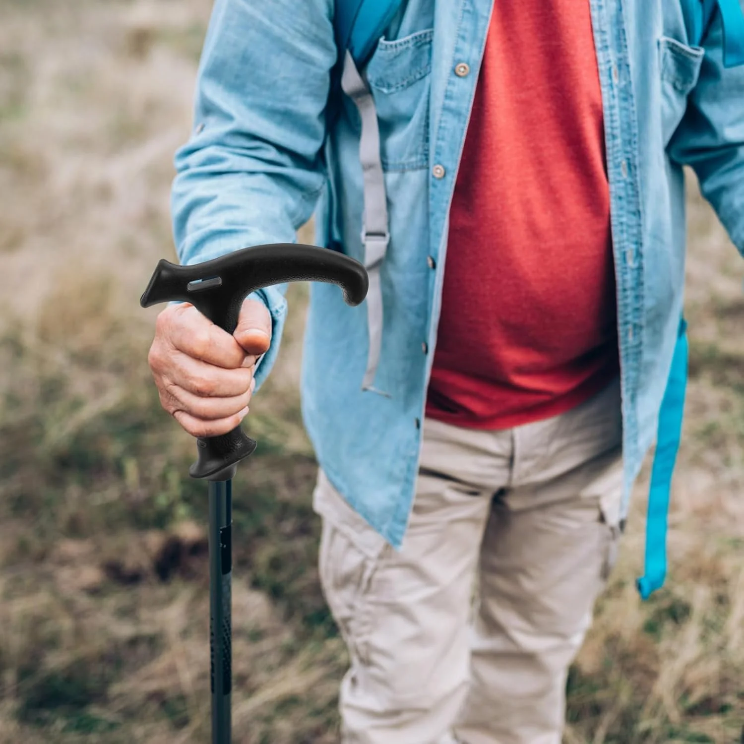 دستگیره مشکی عصا SOLUSTRE، لوازم جانبی عصای پیاده روی در فضای باز، دستگیره عصا برای مردان و زنان، دستگیره عصا، سر عصا پلاستیکی برای مردان دستگیره مشکی عصا SOLUSTRE، لوازم جانبی عصای پیاده روی در فضای باز، دستگیره عصا برای مردان و زنان، دستگیره عصا، سر عصا پلاستیکی برای مردان