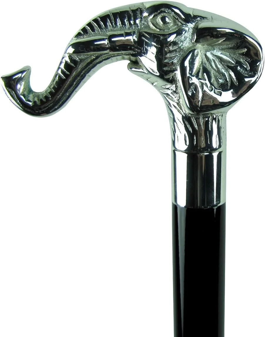 عصای پیاده روی فیل نقره ای - عصاهای پیاده روی چوبی شیک برای زنان، مردان، سالمندان - تعادل - تحرک، ثبات، پشتیبانی زانو - عصاهای شیک برای محصولات کمک به سالمندان - 36 اینچ نقره ای عصای پیاده روی فیل نقره ای - عصاهای پیاده روی چوبی شیک برای زنان، مردان، سالمندان - تعادل - تحرک، ثبات، پشتیبانی زانو - عصاهای شیک برای محصولات کمک به سالمندان - 36 اینچ نقره ای