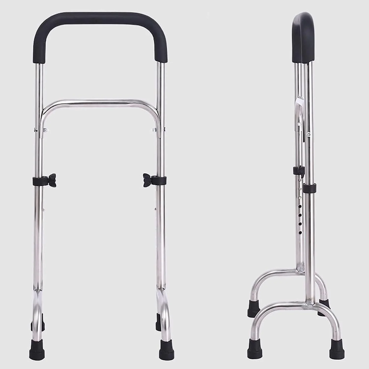 عصای چهارپایه سوبتا، عصای پیاده روی تتراپود قابل تنظیم با پایه پهن چهار پا، عصای استیل ضد زنگ سبک و پایدار، کمک حرکتی ایستاده عصای چهارپایه سوبتا، عصای پیاده روی تتراپود قابل تنظیم با پایه پهن چهار پا، عصای استیل ضد زنگ سبک و پایدار، کمک حرکتی ایستاده