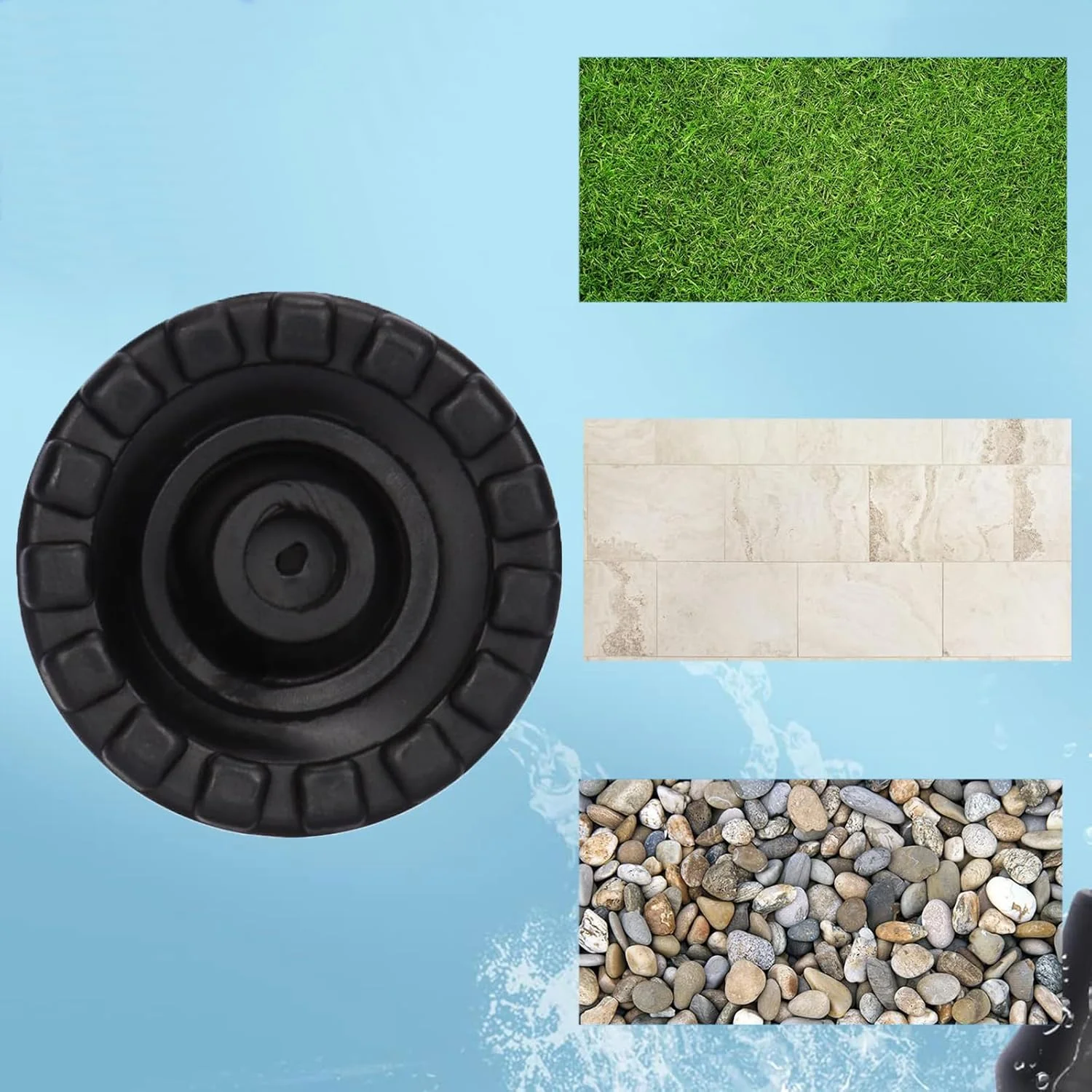 بسته 6 عددی پایه عصای تاشو استاندارد، عصا و زیر بغل تاشو، لوازم جانبی ایمنی قوی، ضربه گیر لاستیکی، ضد لغزش، برای عصا، عصای کوهنوردی، زیر بغل