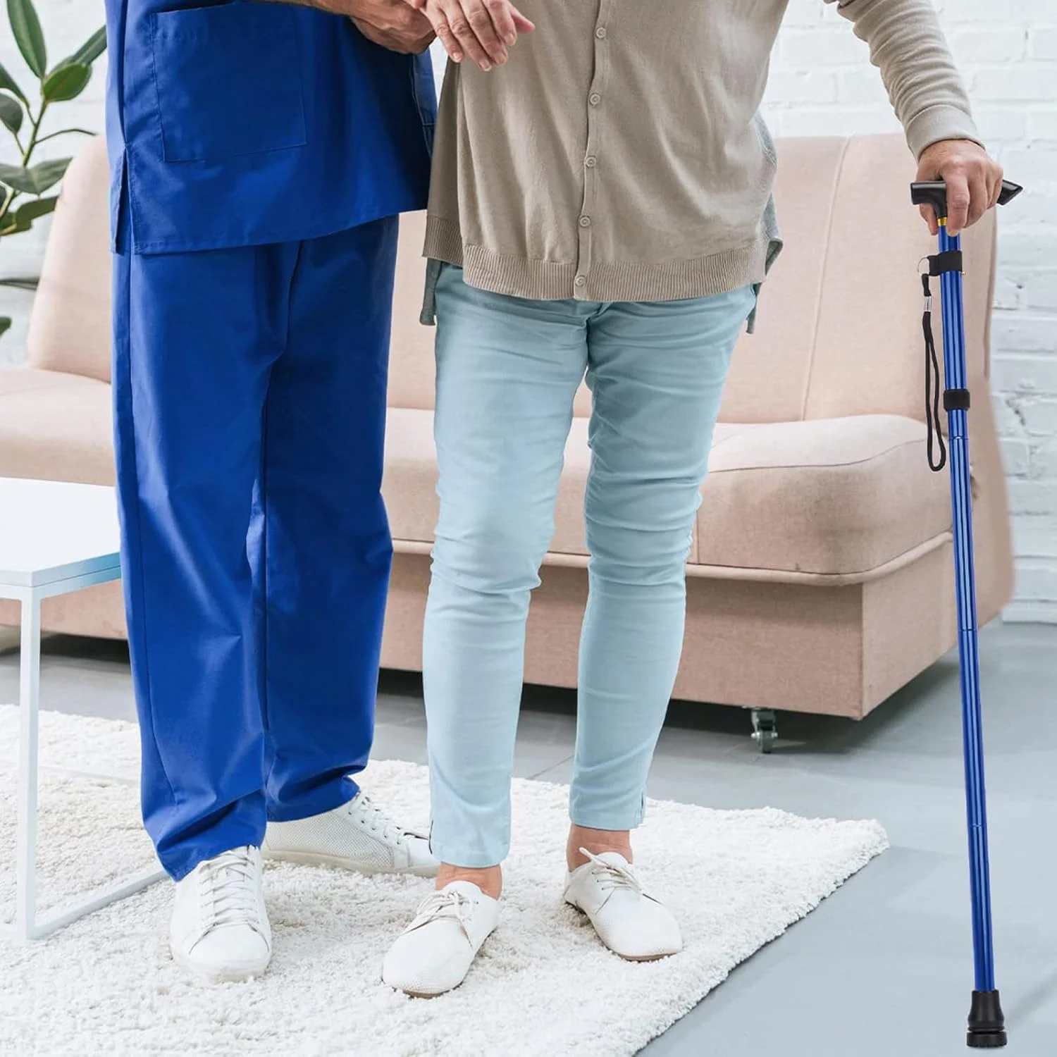 بسته 6 عددی پایه عصای تاشو استاندارد، عصا و زیر بغل تاشو، لوازم جانبی ایمنی قوی، ضربه گیر لاستیکی، ضد لغزش، برای عصا، عصای کوهنوردی، زیر بغل