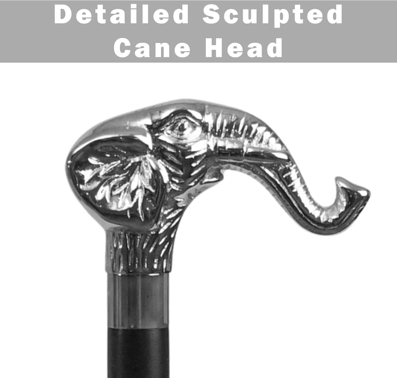 عصای پیاده روی فیل نقره ای - عصاهای پیاده روی چوبی شیک برای زنان، مردان، سالمندان - تعادل - تحرک، ثبات، پشتیبانی زانو - عصاهای شیک برای محصولات کمک به سالمندان - 36 اینچ نقره ای عصای پیاده روی فیل نقره ای - عصاهای پیاده روی چوبی شیک برای زنان، مردان، سالمندان - تعادل - تحرک، ثبات، پشتیبانی زانو - عصاهای شیک برای محصولات کمک به سالمندان - 36 اینچ نقره ای