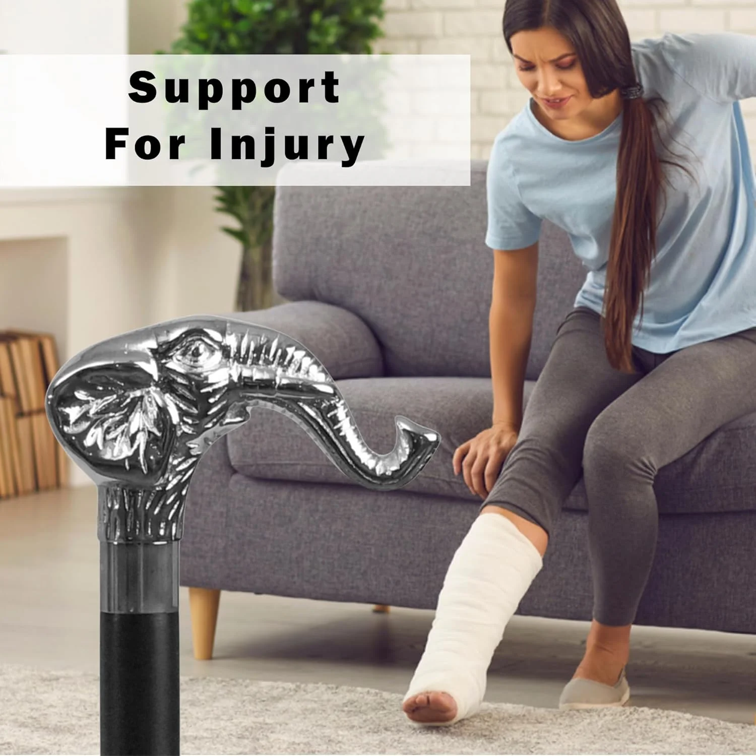 عصای پیاده روی فیل نقره ای - عصاهای پیاده روی چوبی شیک برای زنان، مردان، سالمندان - تعادل - تحرک، ثبات، پشتیبانی زانو - عصاهای شیک برای محصولات کمک به سالمندان - 36 اینچ نقره ای عصای پیاده روی فیل نقره ای - عصاهای پیاده روی چوبی شیک برای زنان، مردان، سالمندان - تعادل - تحرک، ثبات، پشتیبانی زانو - عصاهای شیک برای محصولات کمک به سالمندان - 36 اینچ نقره ای