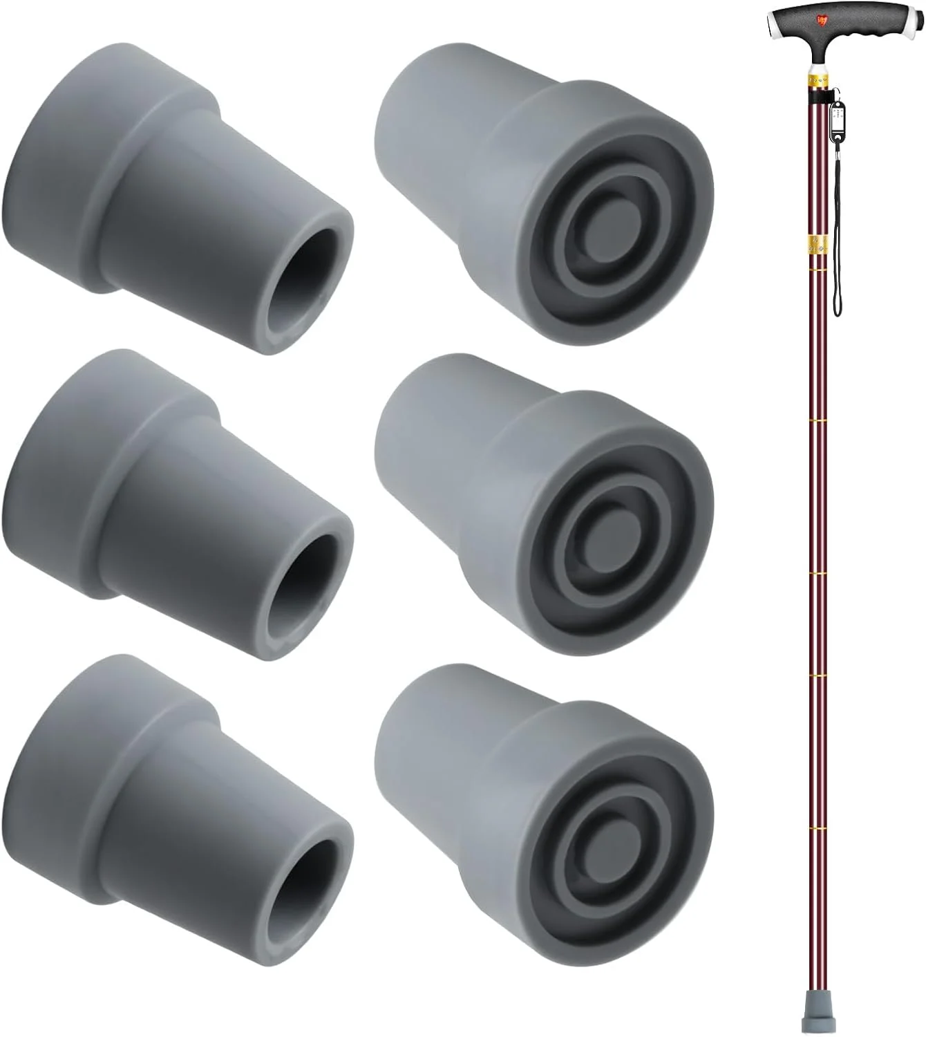 6 عدد پد لاستیکی باتوم کوهنوردی، نوک باتوم، سرپوش لاستیکی چوب دستی، محافظ عصا برای باتوم های پیاده روی، جایگزین عصا، مناسب برای اکثر آسفالت، سنگ، برف 6 عدد پد لاستیکی باتوم کوهنوردی، نوک باتوم، سرپوش لاستیکی چوب دستی، محافظ عصا برای باتوم های پیاده روی، جایگزین عصا، مناسب برای اکثر آسفالت، سنگ، برف