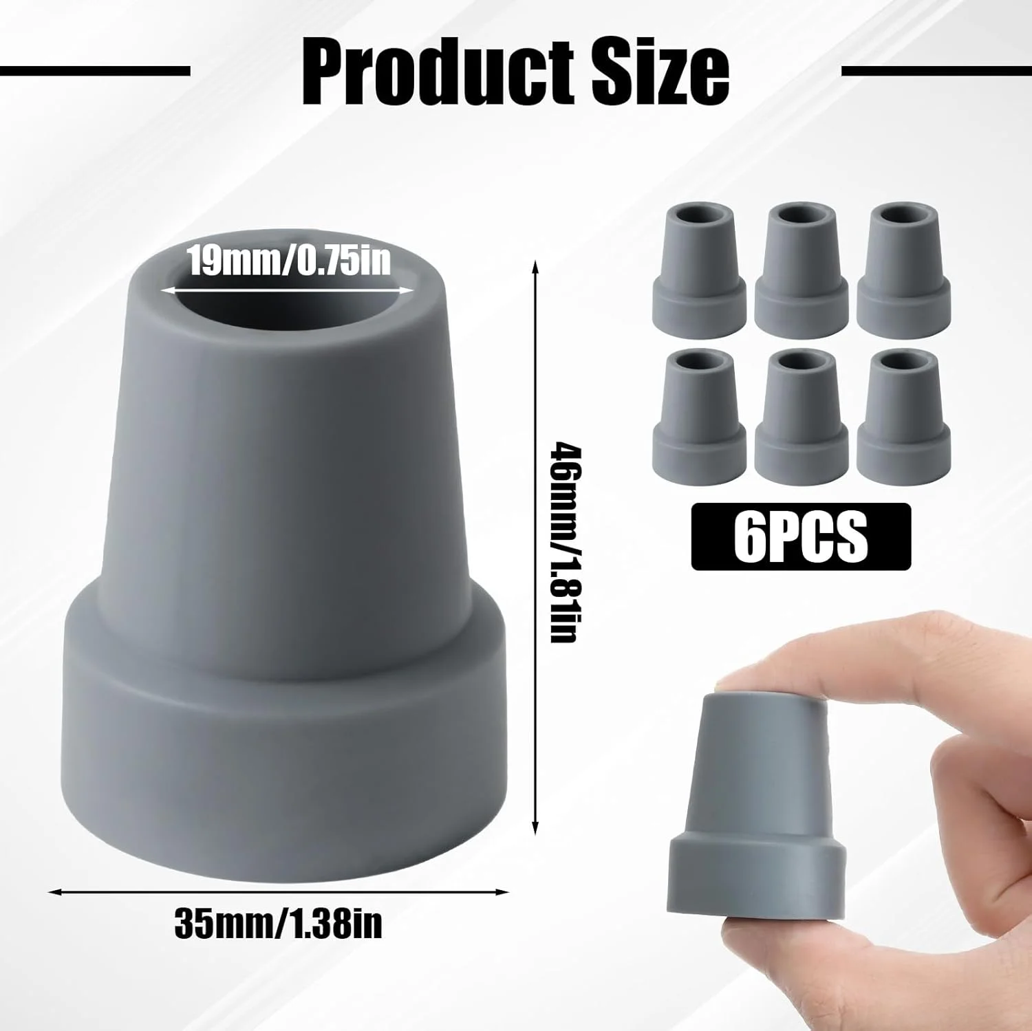 6 عدد پد لاستیکی باتوم کوهنوردی، نوک باتوم، سرپوش لاستیکی چوب دستی، محافظ عصا برای باتوم های پیاده روی، جایگزین عصا، مناسب برای اکثر آسفالت، سنگ، برف 6 عدد پد لاستیکی باتوم کوهنوردی، نوک باتوم، سرپوش لاستیکی چوب دستی، محافظ عصا برای باتوم های پیاده روی، جایگزین عصا، مناسب برای اکثر آسفالت، سنگ، برف