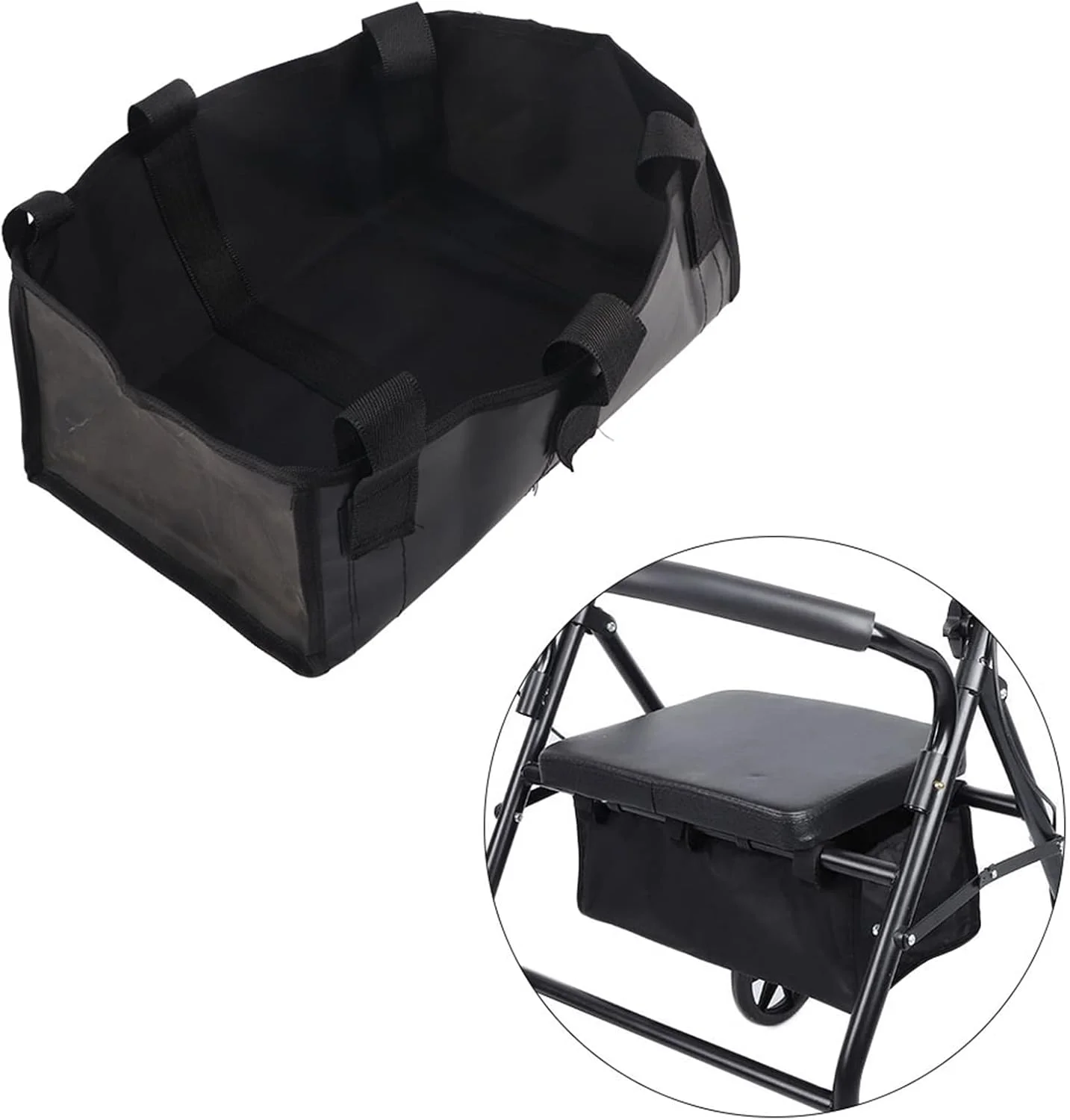 کیف رولیتر زیر صندلی Ruaizel، سبد رولیتر زیر صندلی، کیف رولیتر واکر 4 چرخ برای سالمندان کیف رولیتر زیر صندلی Ruaizel، سبد رولیتر زیر صندلی، کیف رولیتر واکر 4 چرخ برای سالمندان