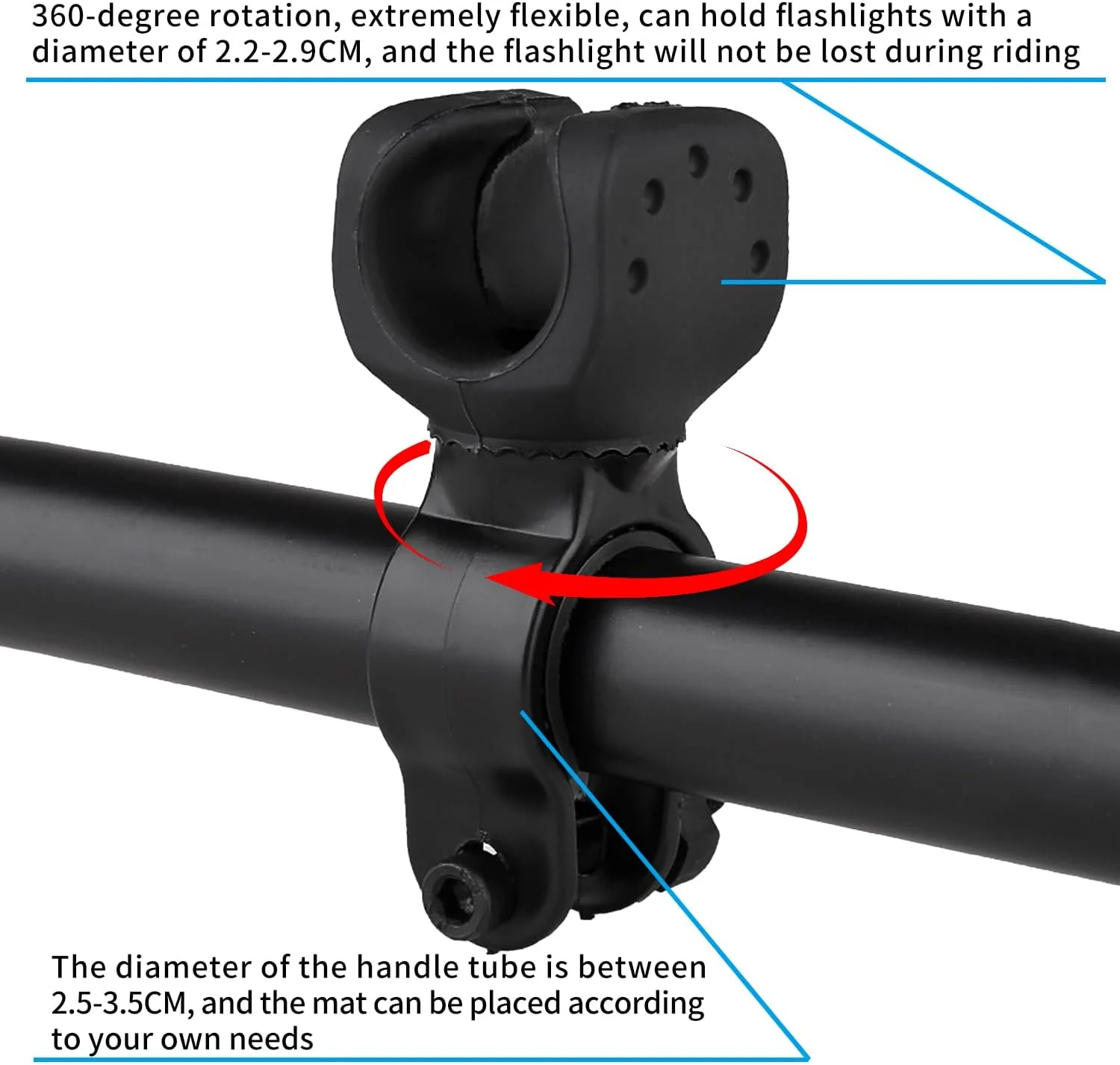 بسته 8 عددی نگهدارنده عصا، عصای چرخشی 360 درجه، لوازم جانبی جهانی نگهدارنده عصا برای دوچرخه، مناسب برای نگهدارنده عصا، ویلچر، اسکوتر حرکتی، دوچرخه